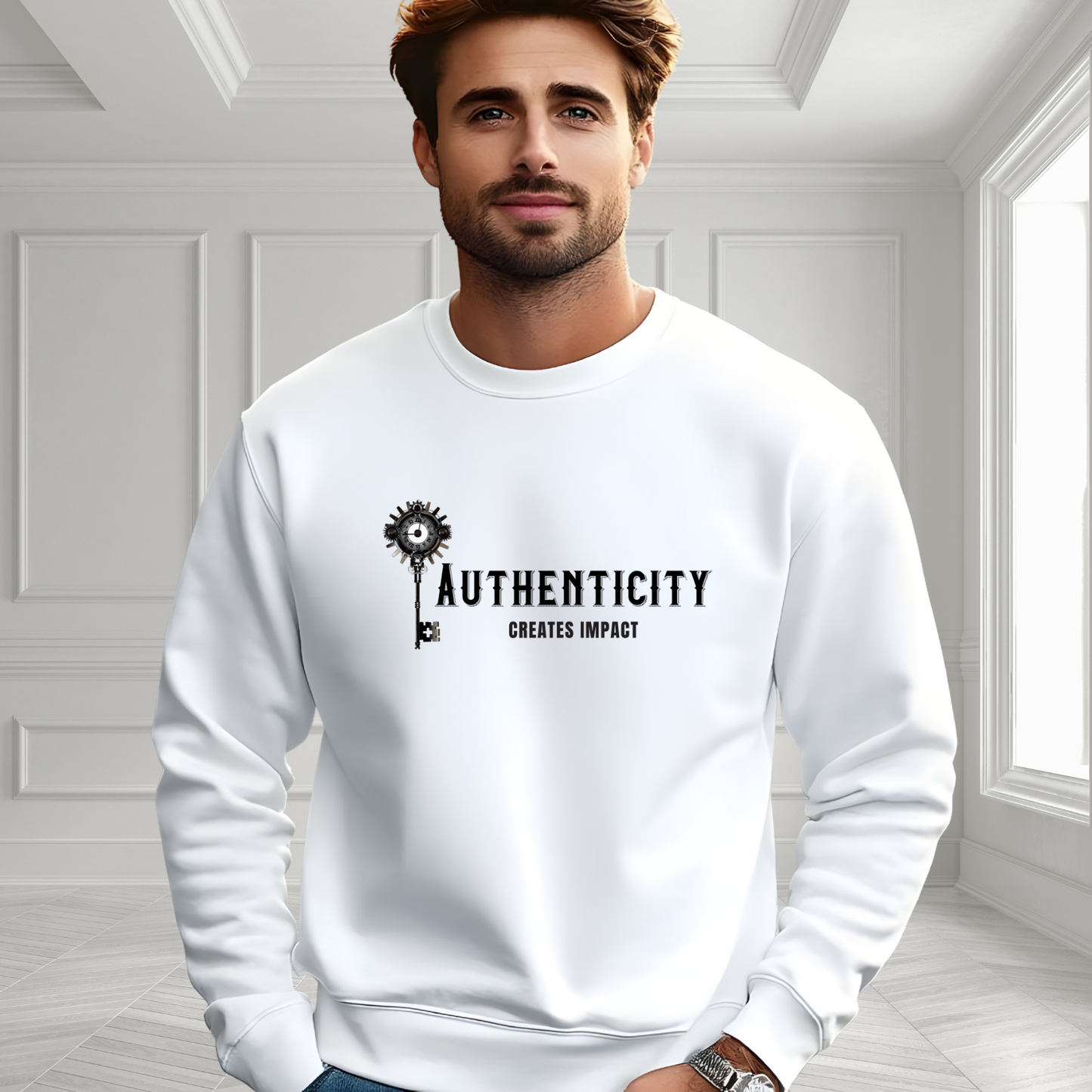 Authenticity Creates Impact Crewneck Sweatshirt