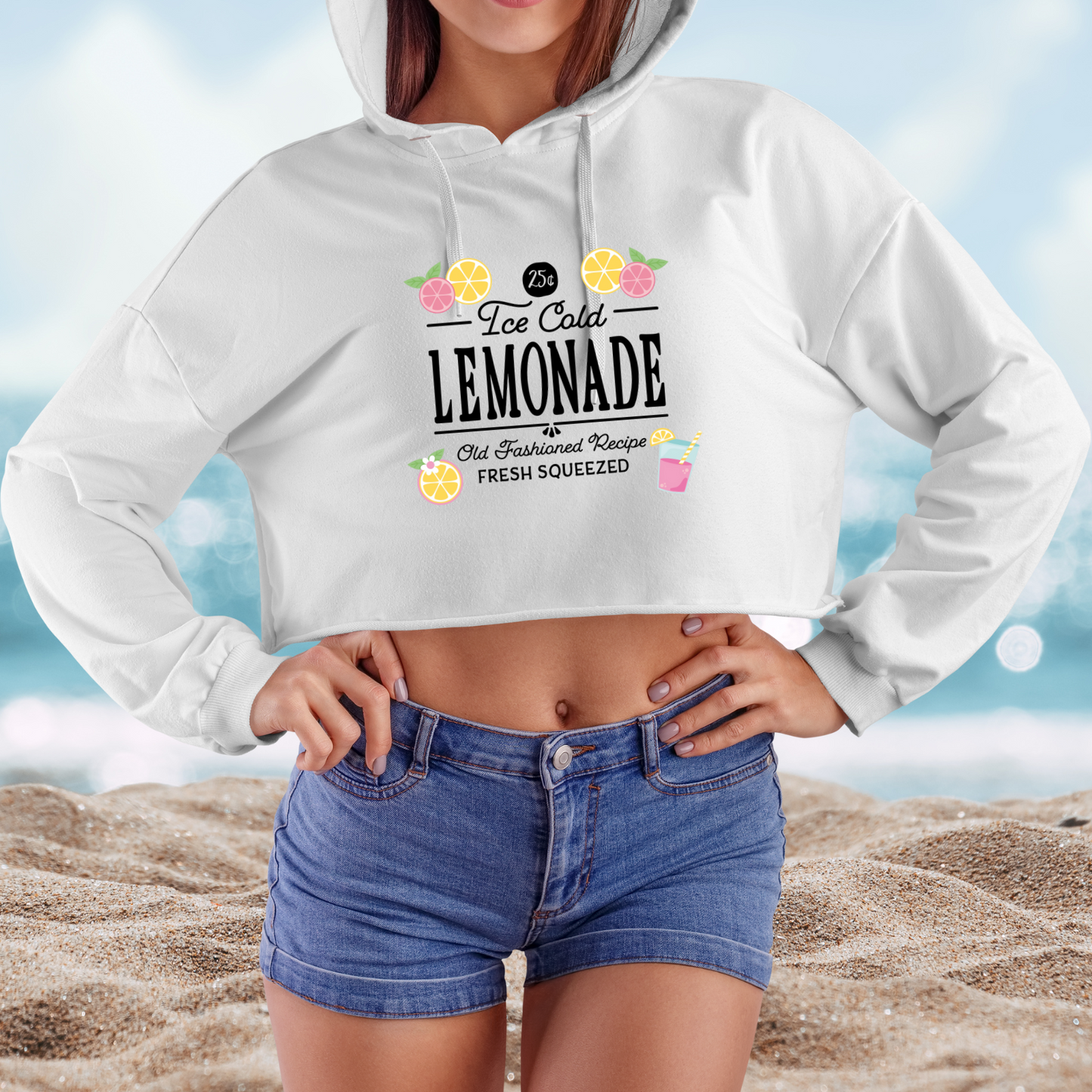 Ice Cold Lemonade Crop Hoodie