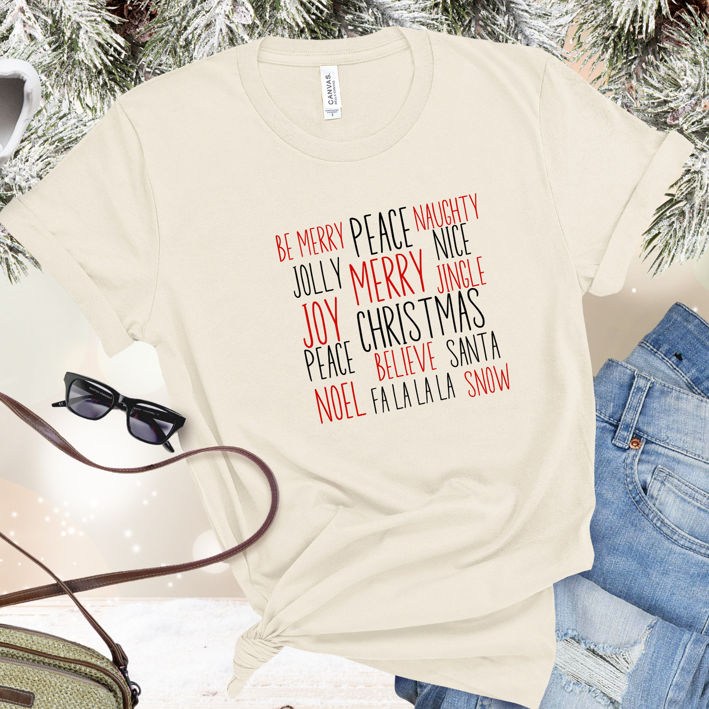 Festive Holiday Words T-Shirt