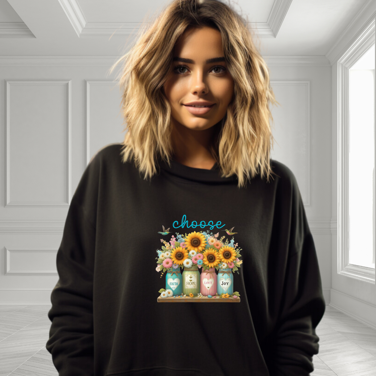 Choose Faith, Hope, Love, Joy Crewneck Sweatshirt