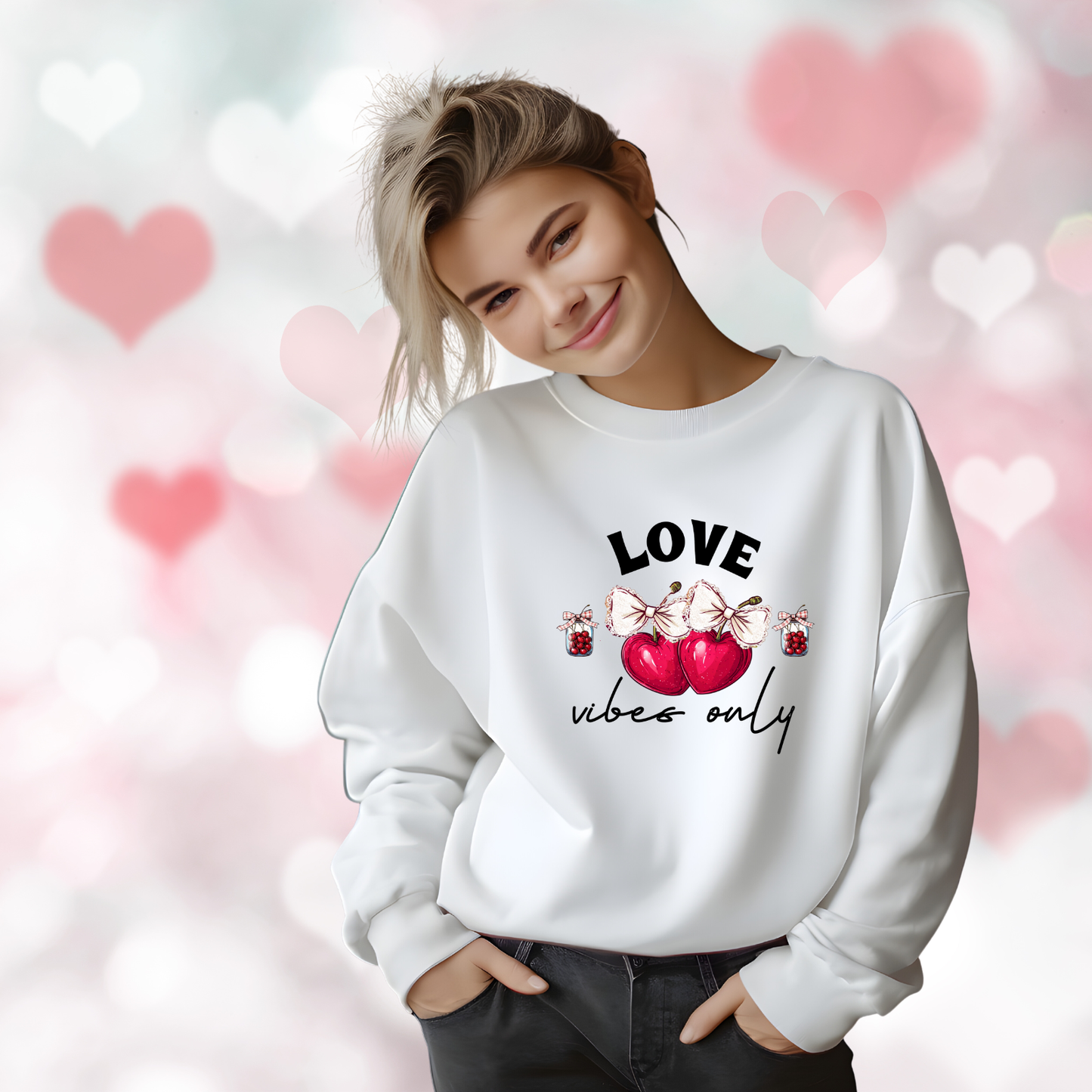 Love Vibes Only Crewneck Sweatshirt