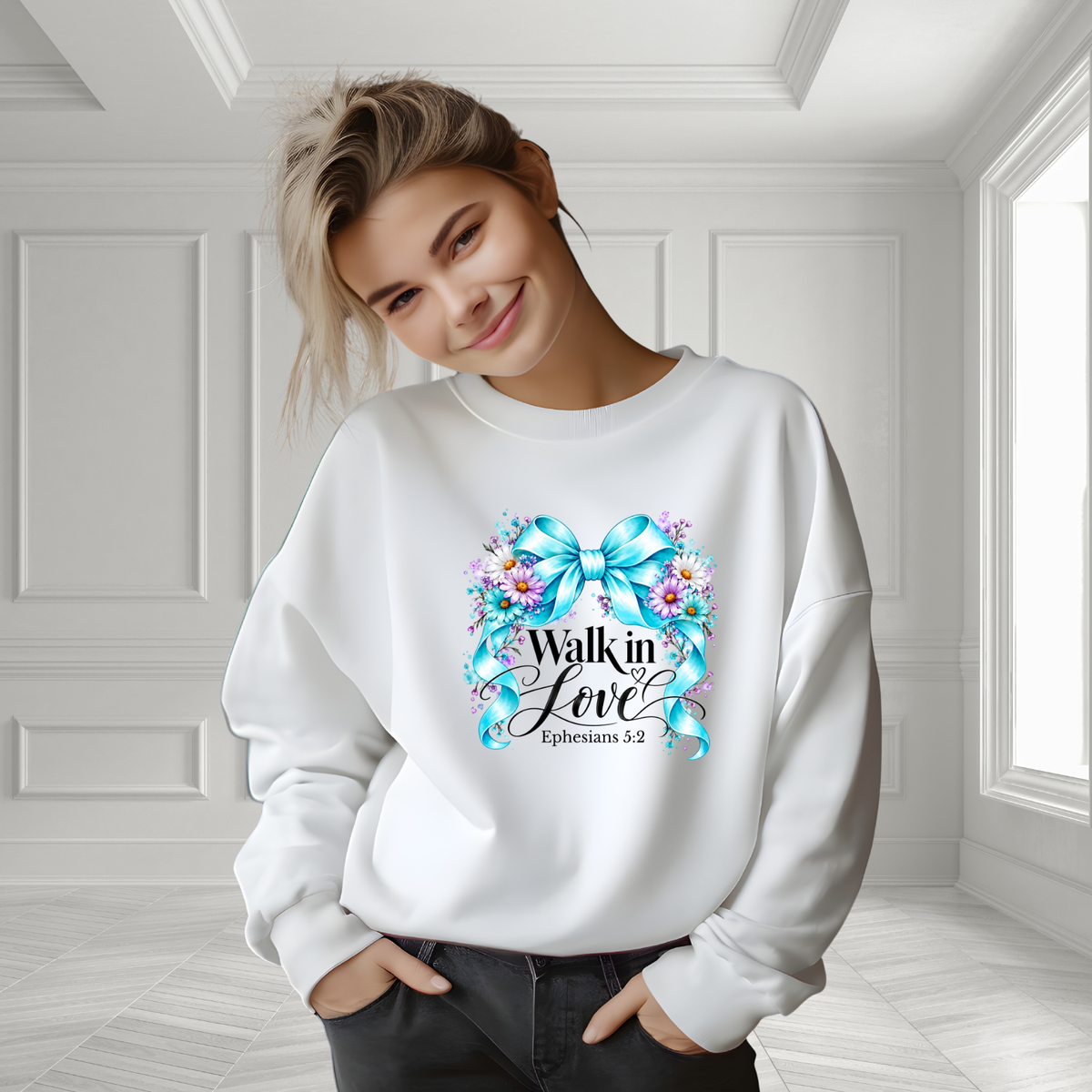 Walk In Love Ephesians 5:2 Crewneck Sweatshirt