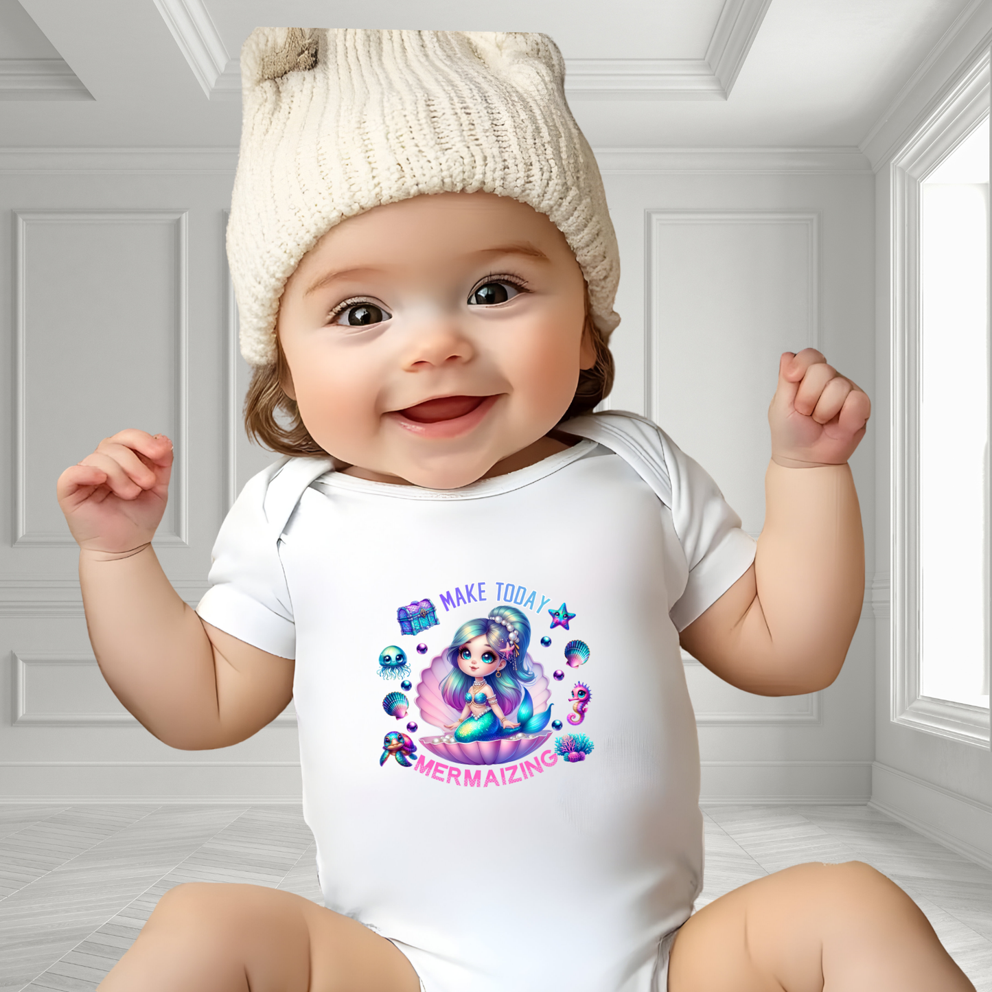 Make Today Mermaizing Infant Short Sleeve Onesie