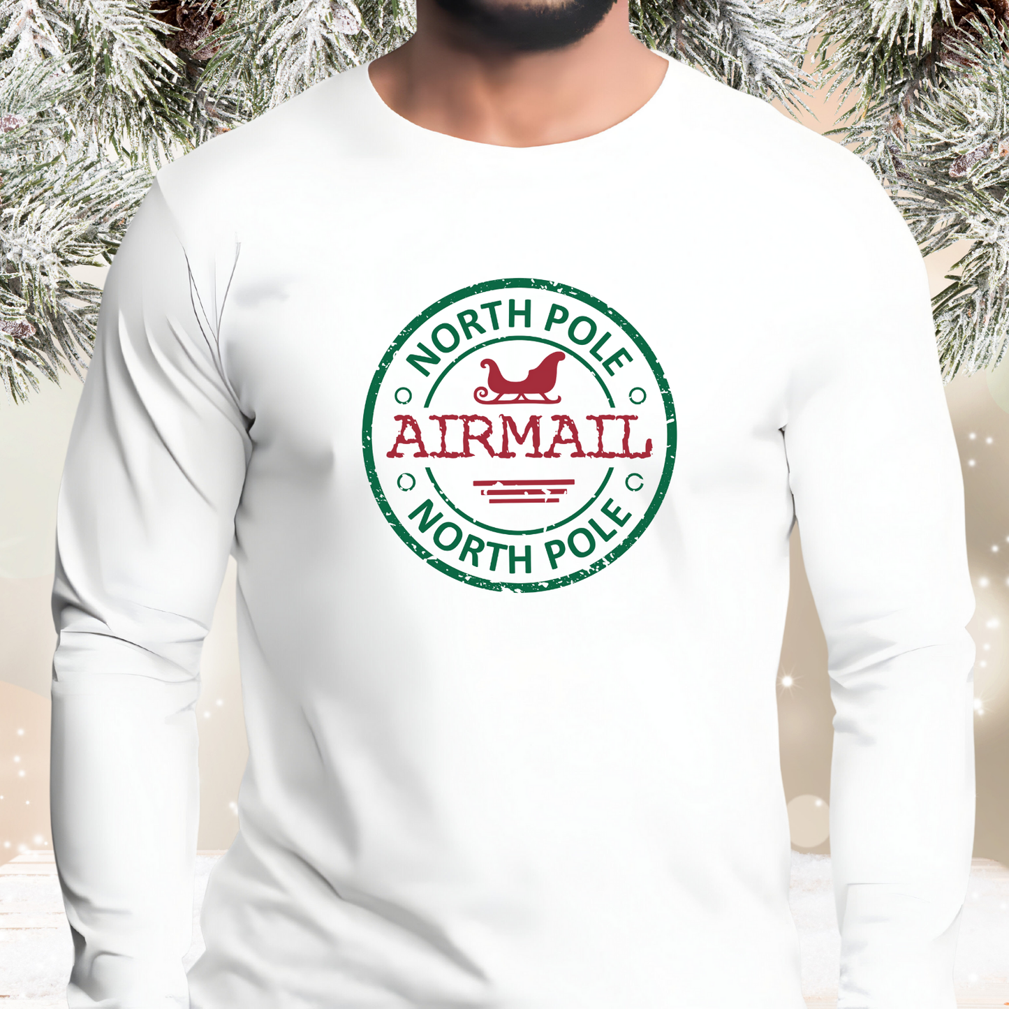 North Pole Airmail Long Sleeve Tee