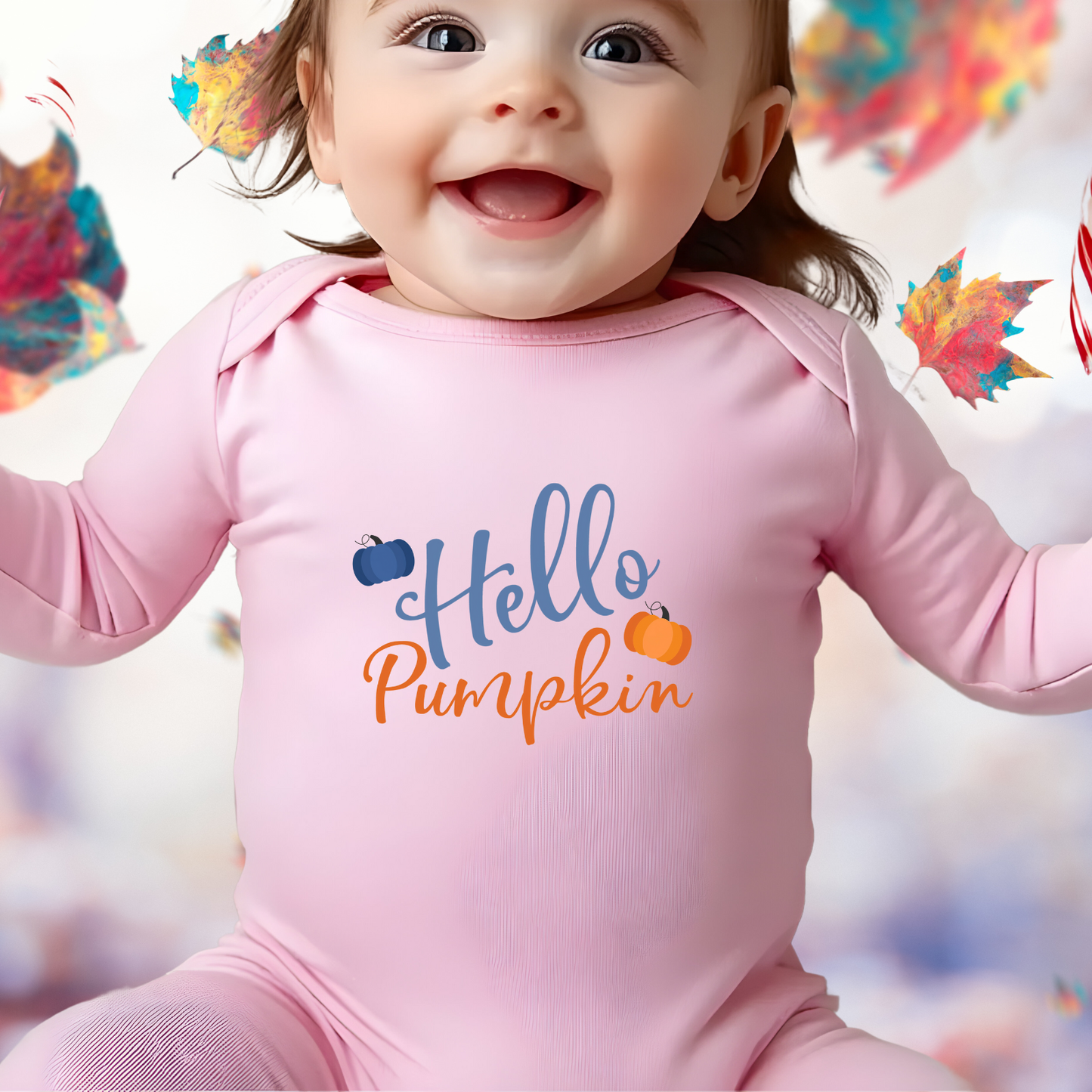 Hello Pumpkin Infant Long Sleeve Onesie