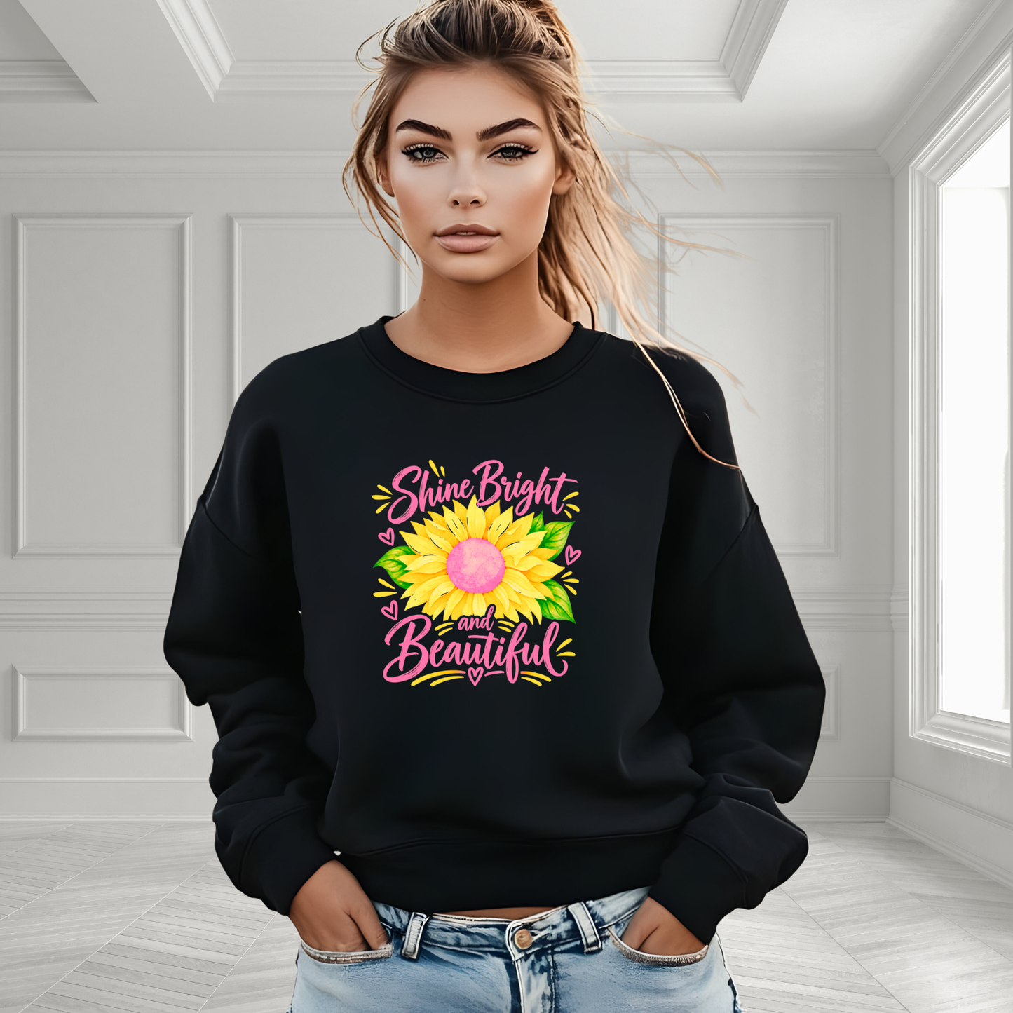 Shine Bright And Beautiful Crewneck Sweatshirt