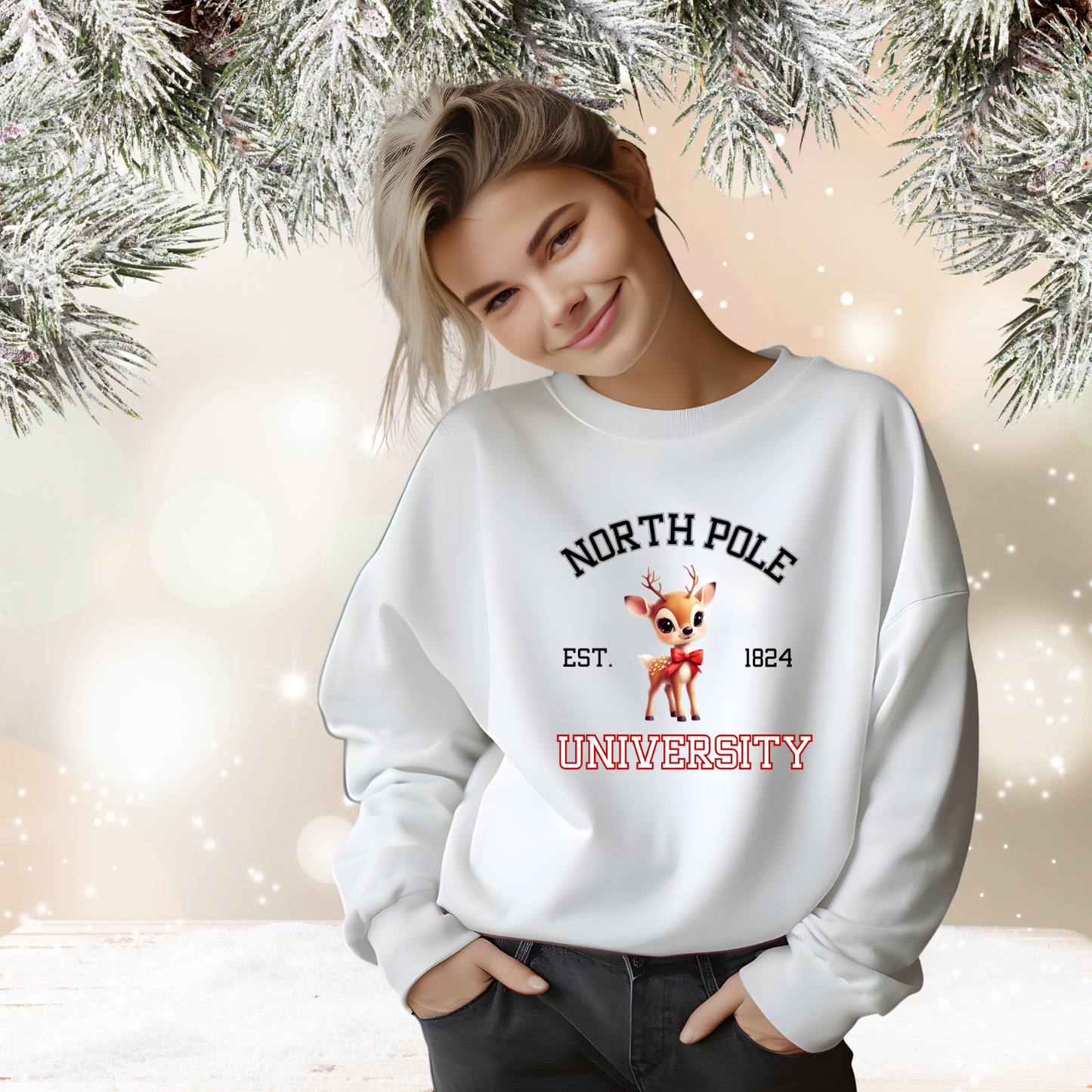 North Pole University Crewneck Sweatshirt