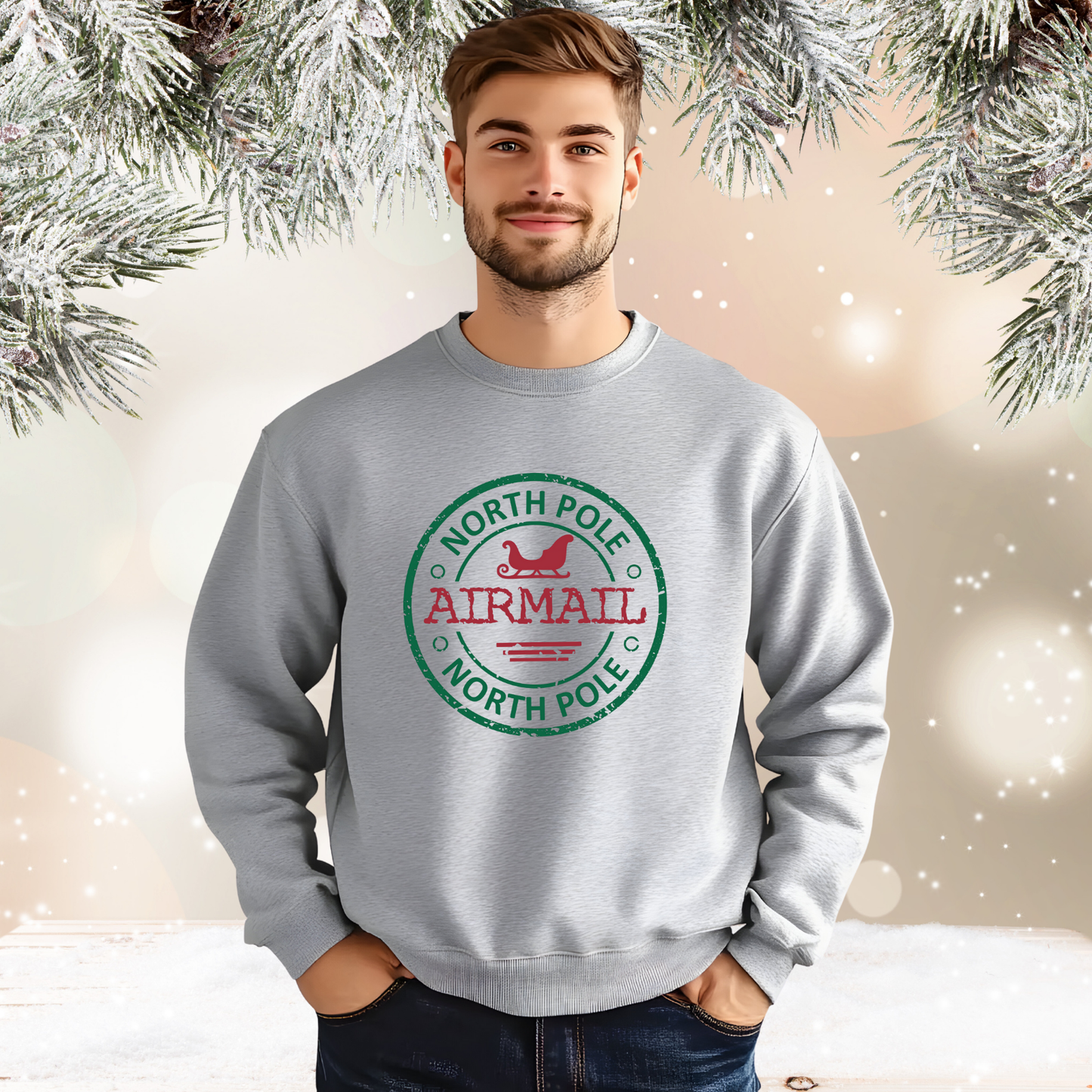 North Pole Airmail Crewneck Sweatshirt