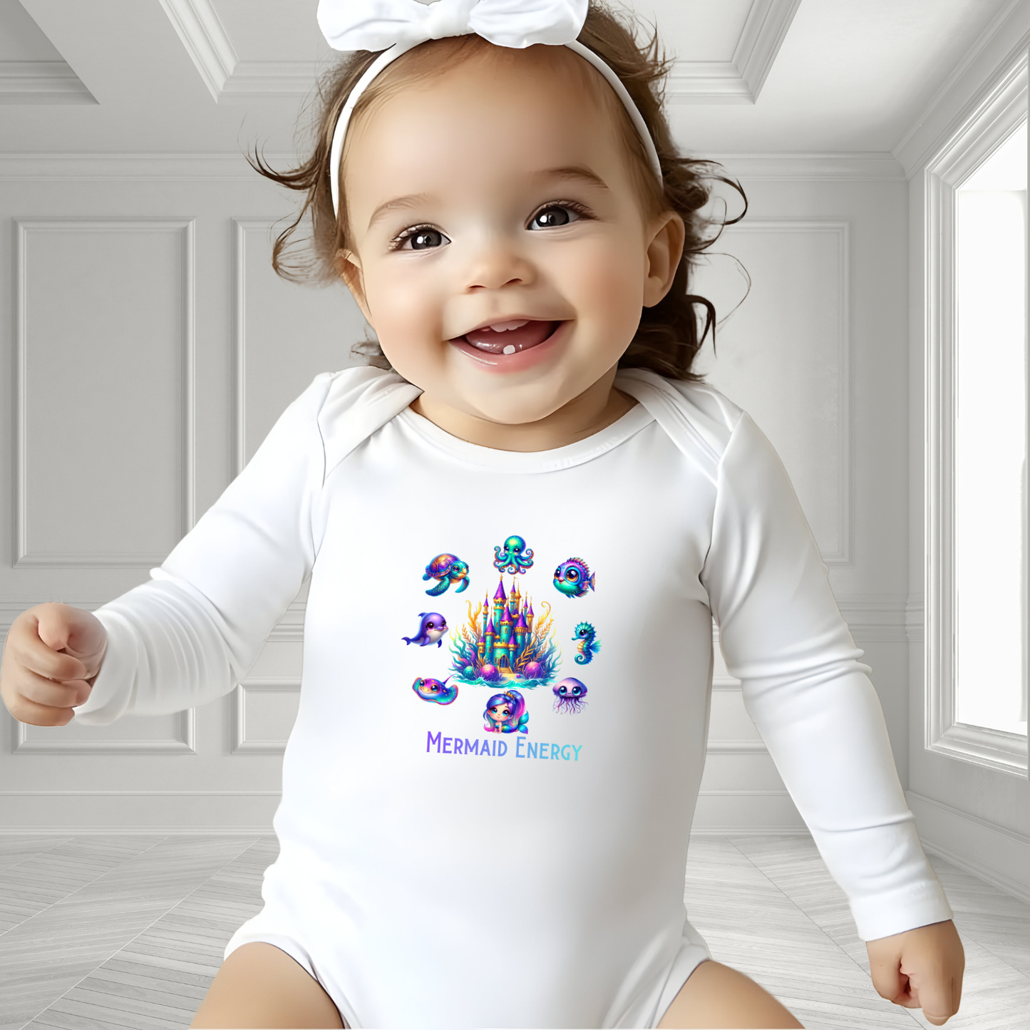 Mermaid Energy Infant Long Sleeve Onesie