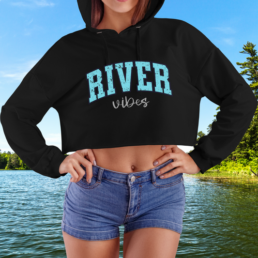 River Vibes Crop Hoodie