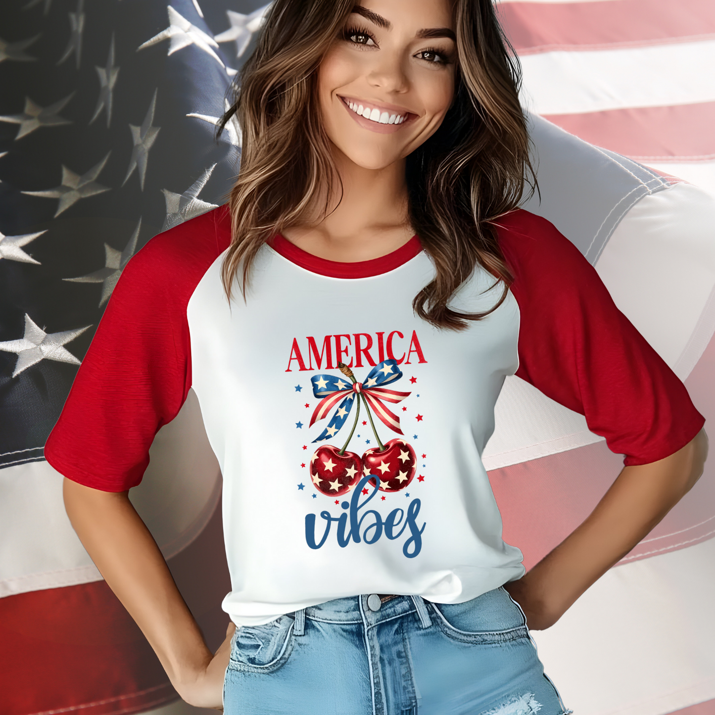 America Vibes Baseball Tee
