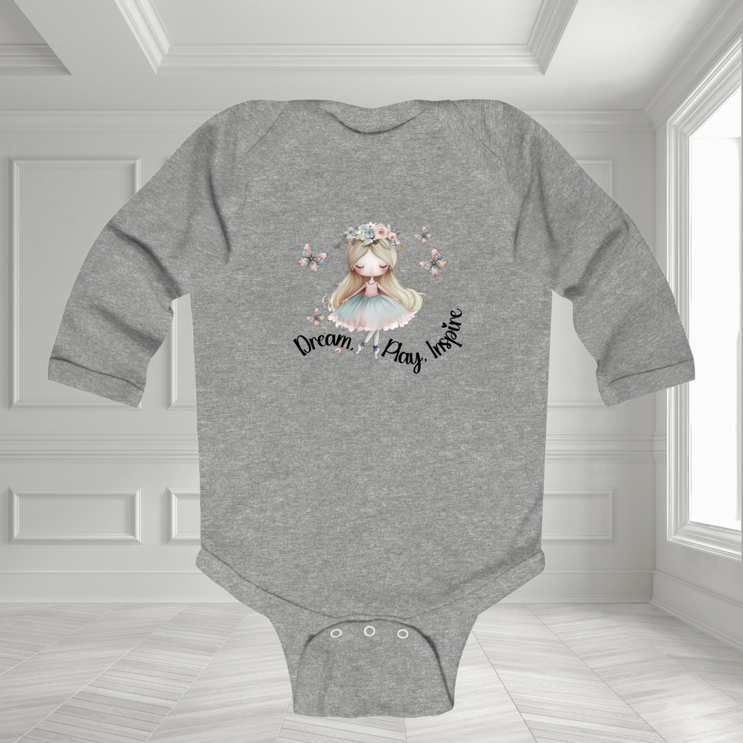 Dream, Play, Inspire Infant Long Sleeve Onesie