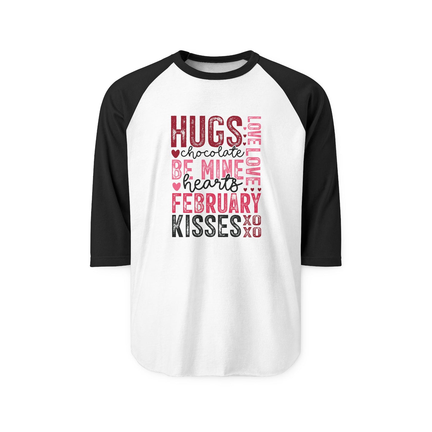 Valentine Typography Baseball Tee