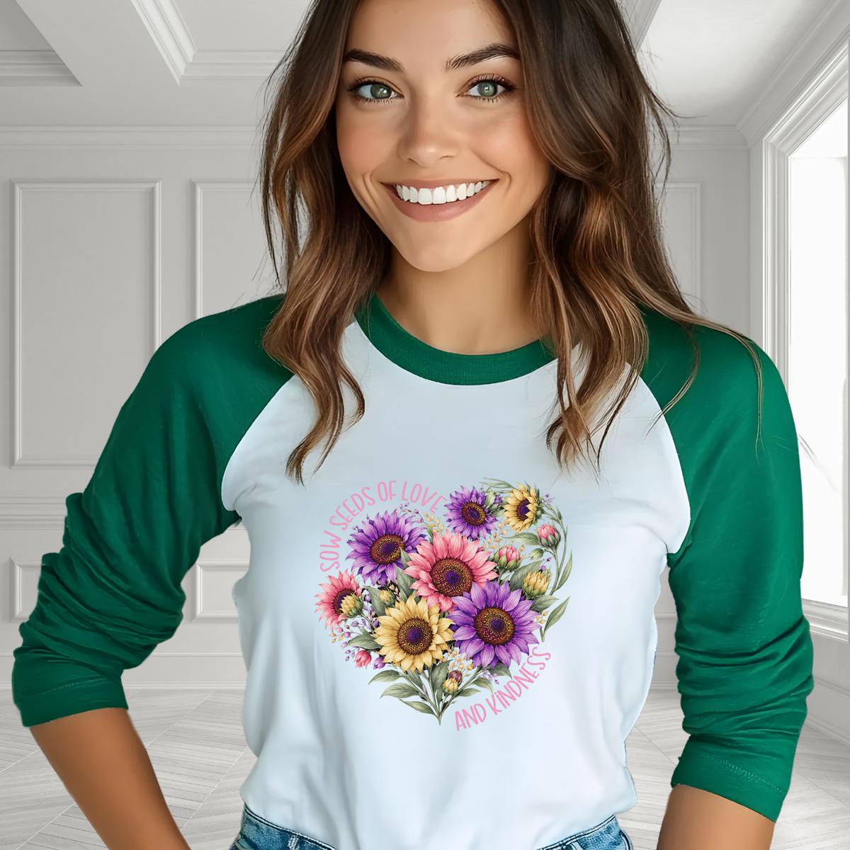 Sow Seeds Of Love And Kindness Baseball Tee