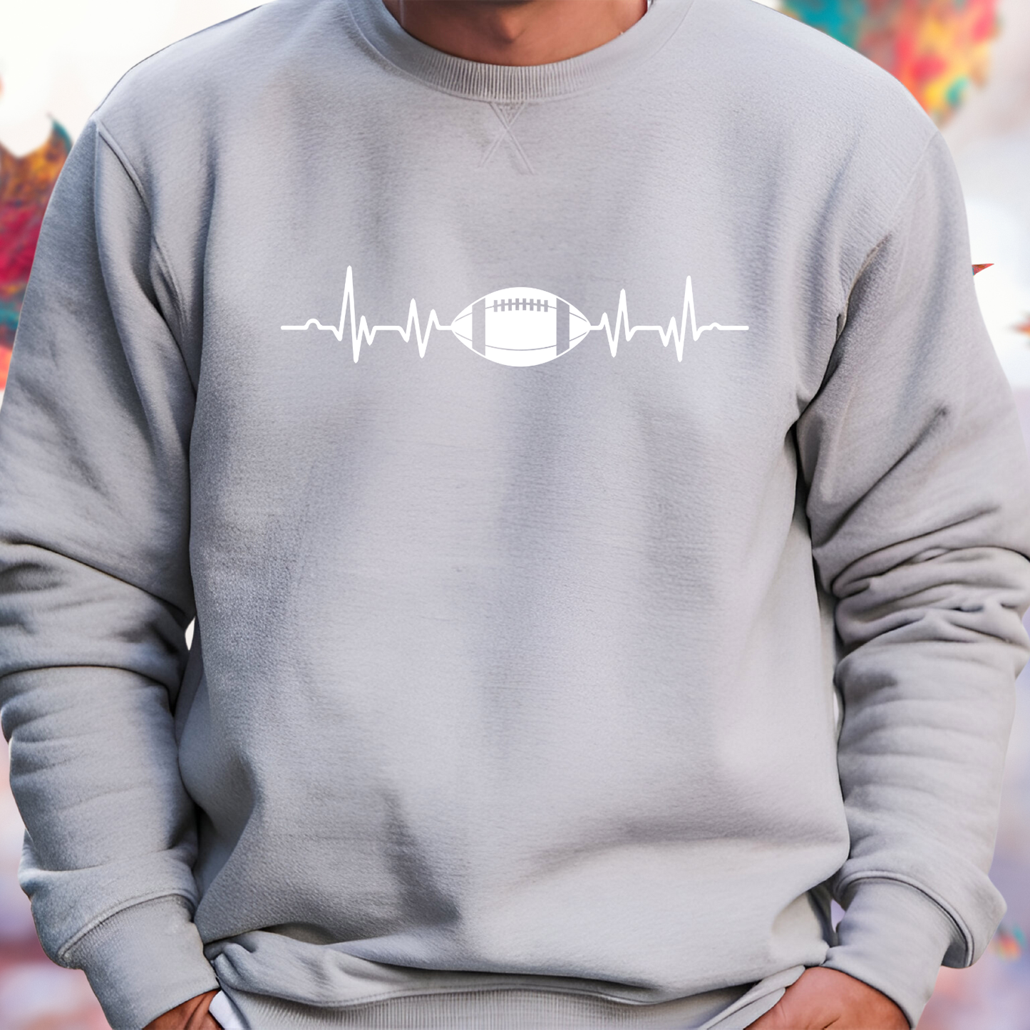 Football Heartbeat Crewneck Sweatshirt