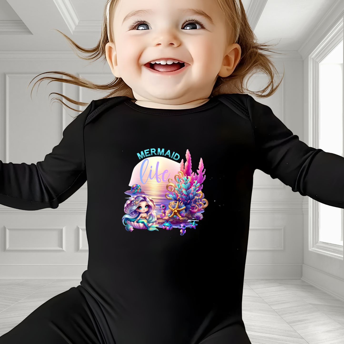 Mermaid Life Infant Long Sleeve Onesie