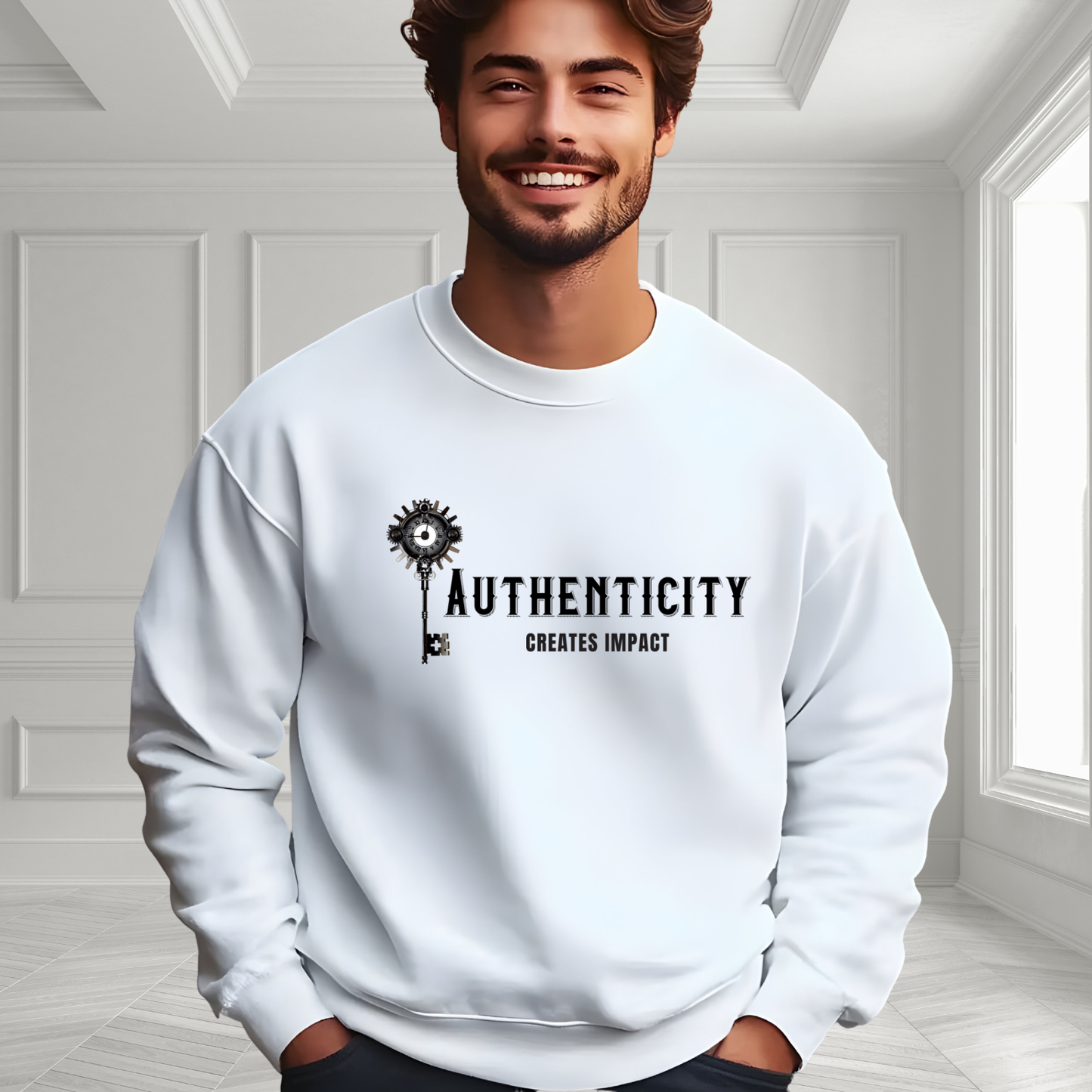 Authenticity Creates Impact Crewneck Sweatshirt