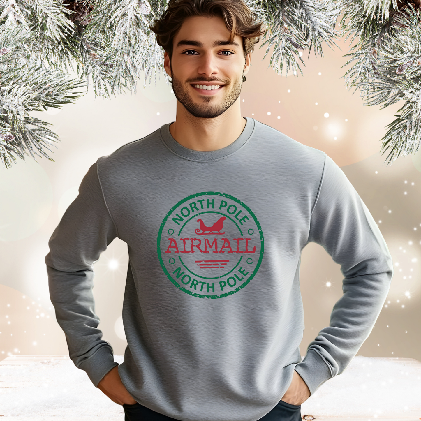 North Pole Airmail Crewneck Sweatshirt