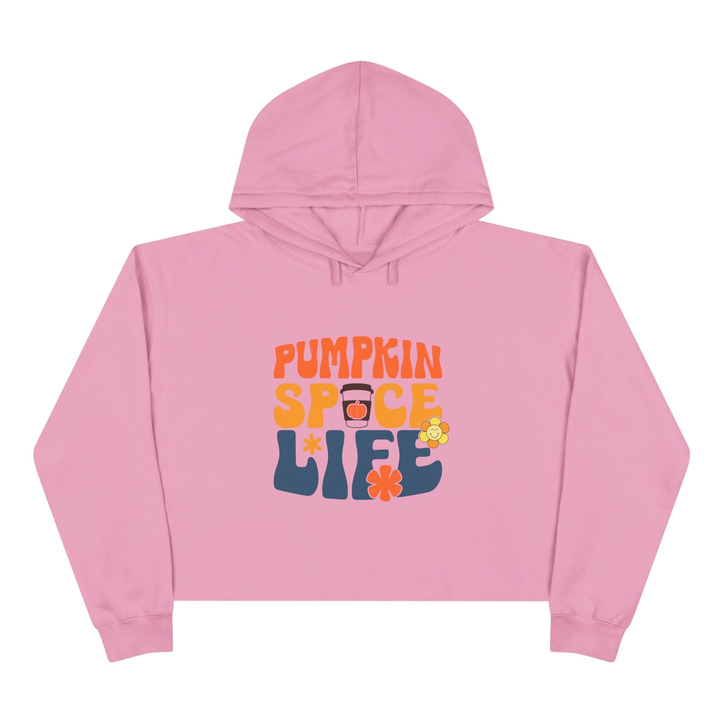 Retro Pumpkin Spice Life Crop Hoodie
