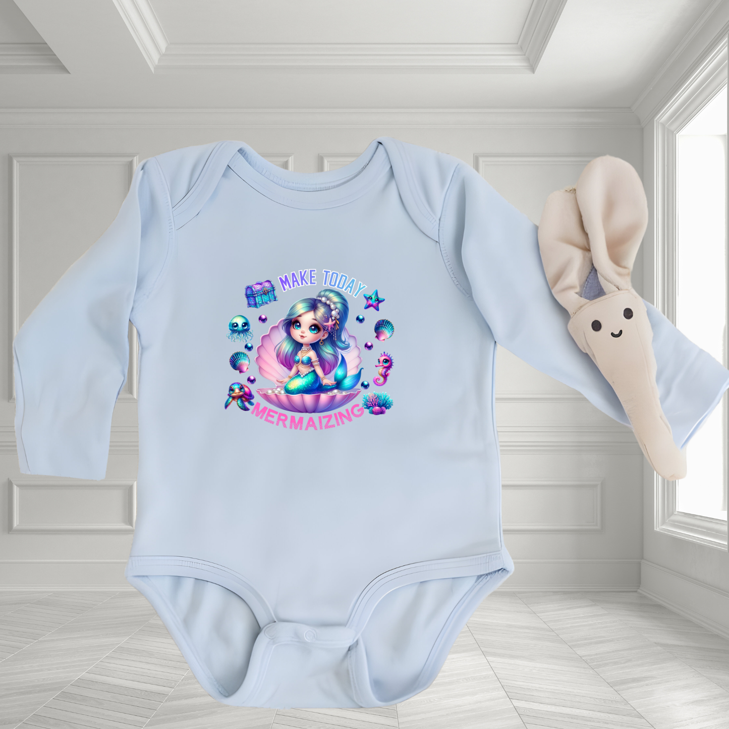 Make Today Mermaizing Infant Long Sleeve Onesie