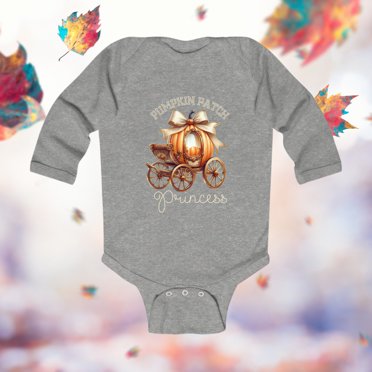 Pumpkin Patch Princess Infant Long Sleeve Onesie