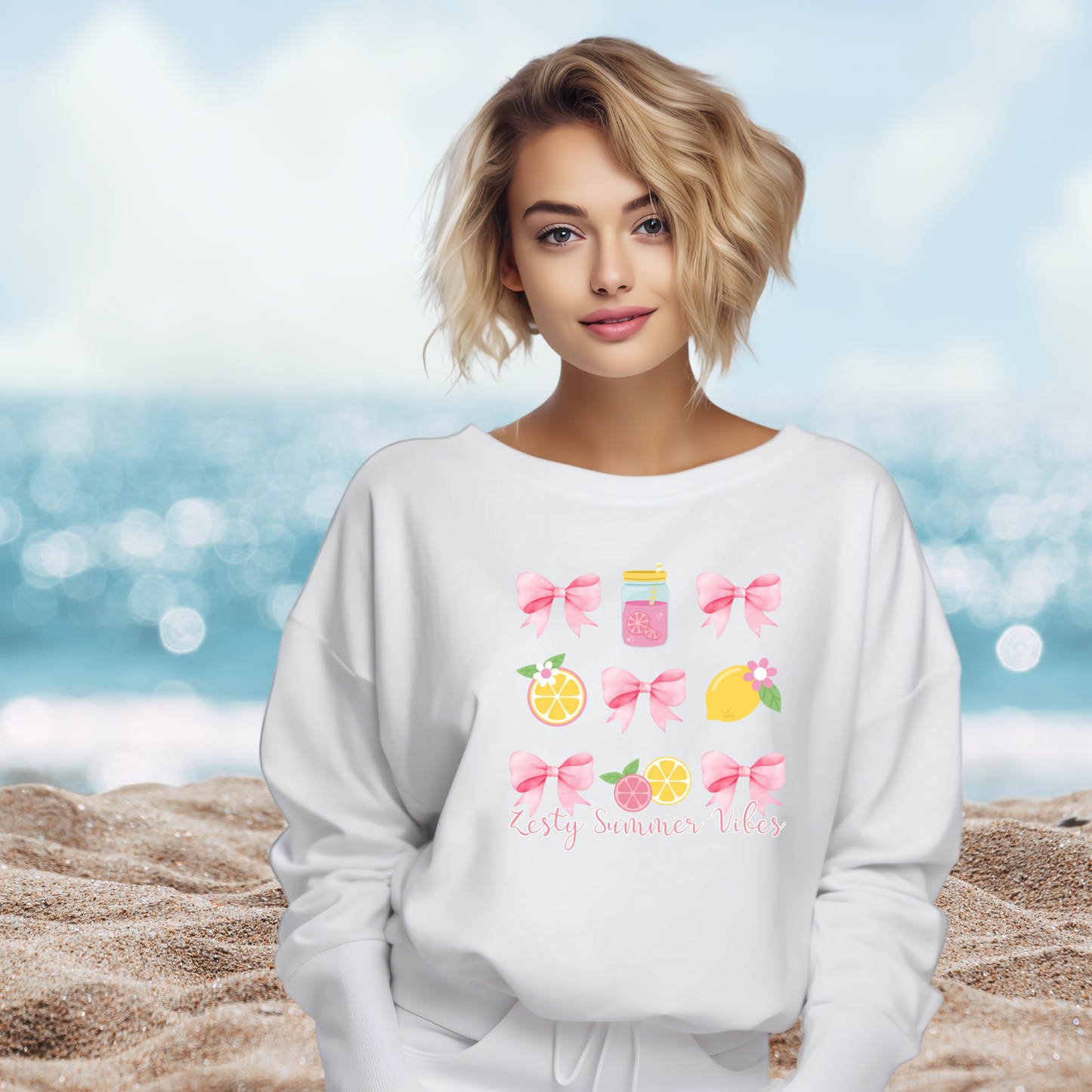 Zesty Summer Vibes Crewneck Sweatshirt
