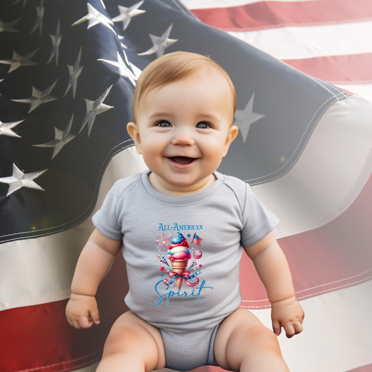 All-American Spirit Infant Short Sleeve Onesie