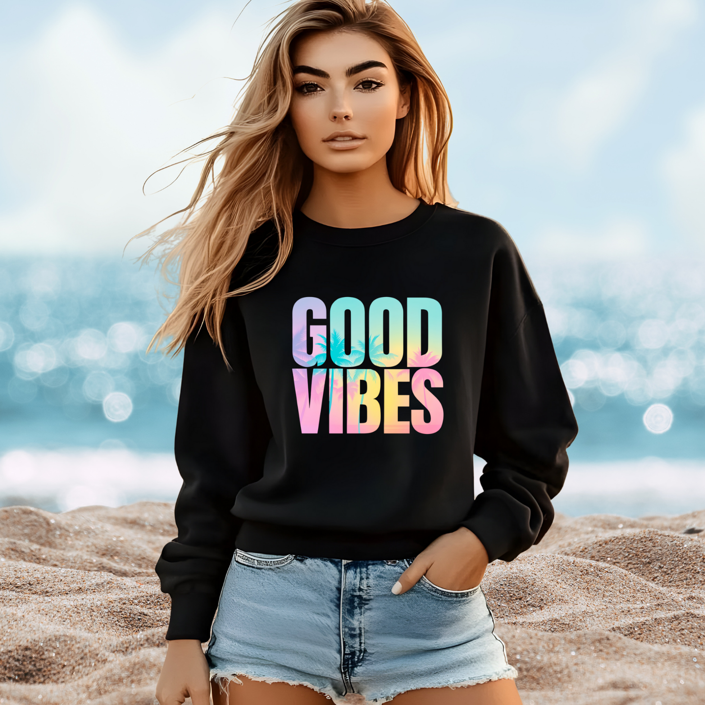 Good Vibes Summer Crewneck Sweatshirt