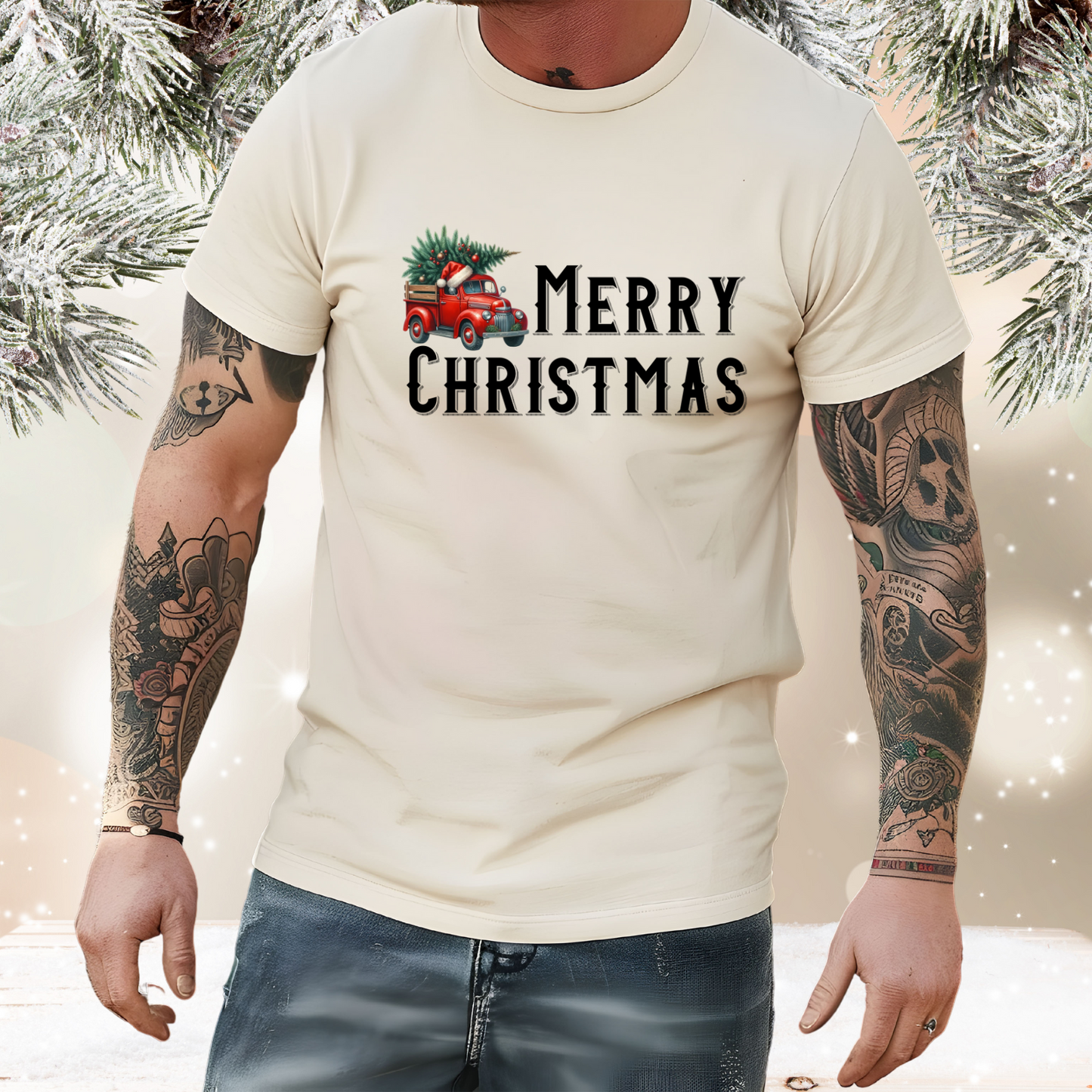 Merry Christmas Vintage Truck T-Shirt