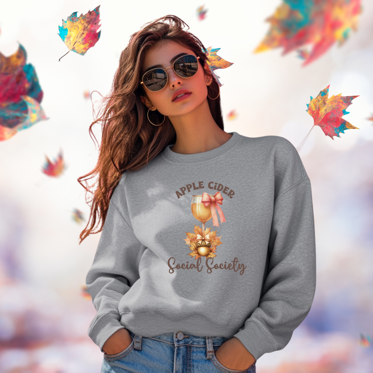 Apple Cider Social Society Crewneck Sweatshirt
