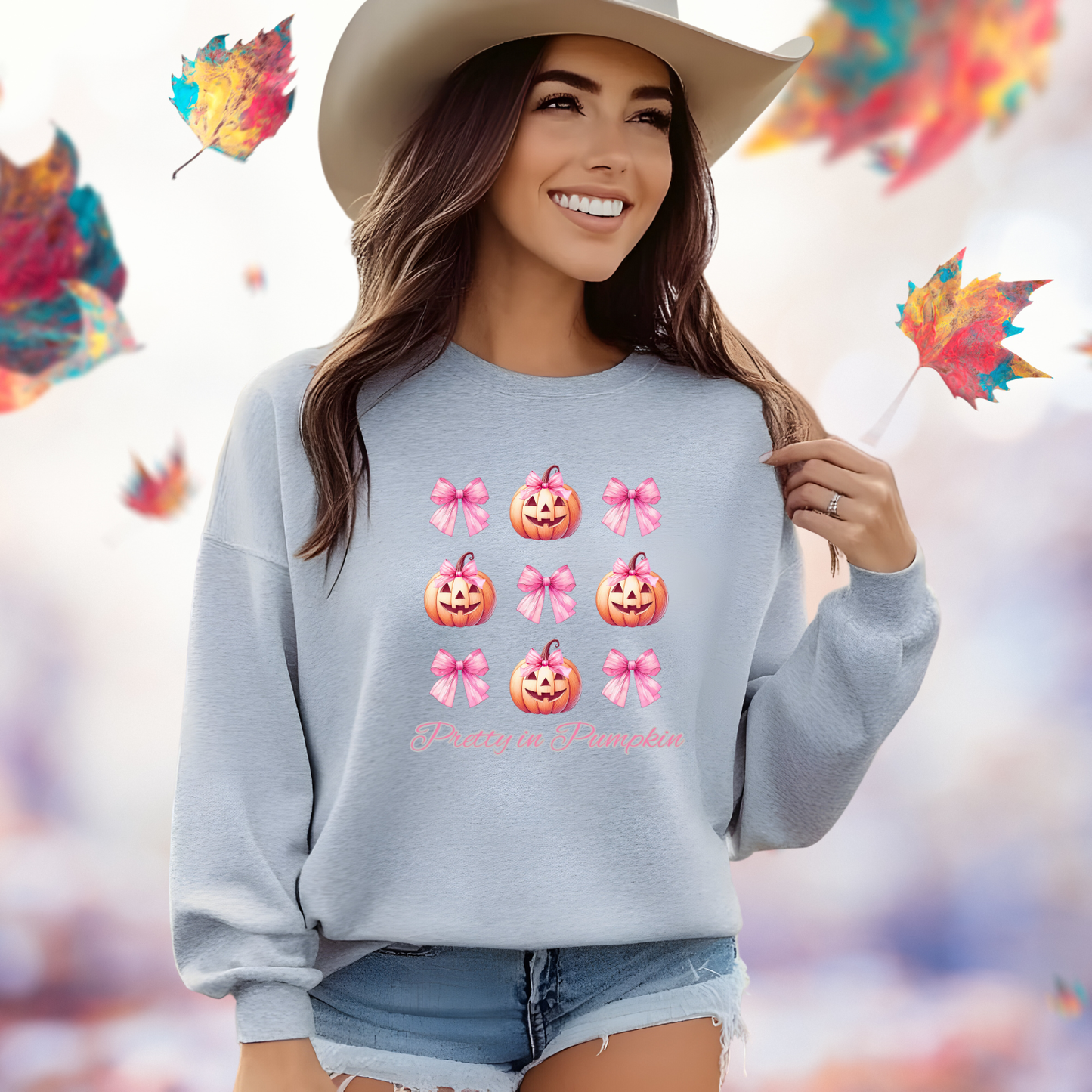 Pretty in Pumpkin Crewneck Sweatshirt