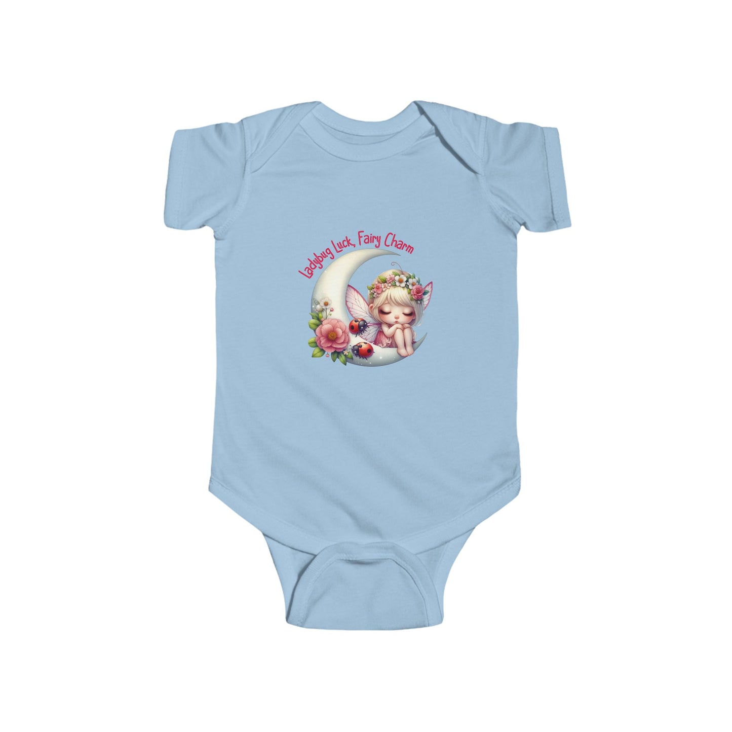 Ladybug Luck, Fairy Charm Infant Short Sleeve Onesie