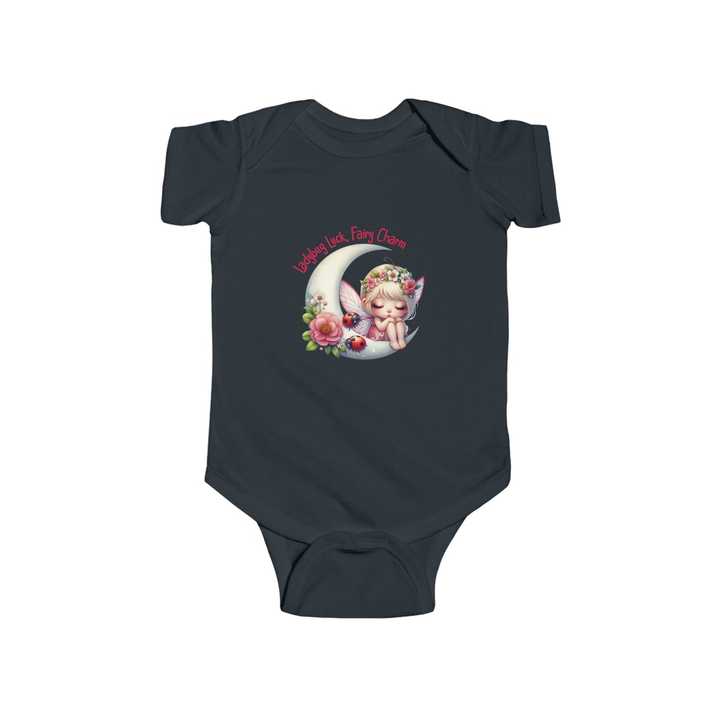Ladybug Luck, Fairy Charm Infant Short Sleeve Onesie