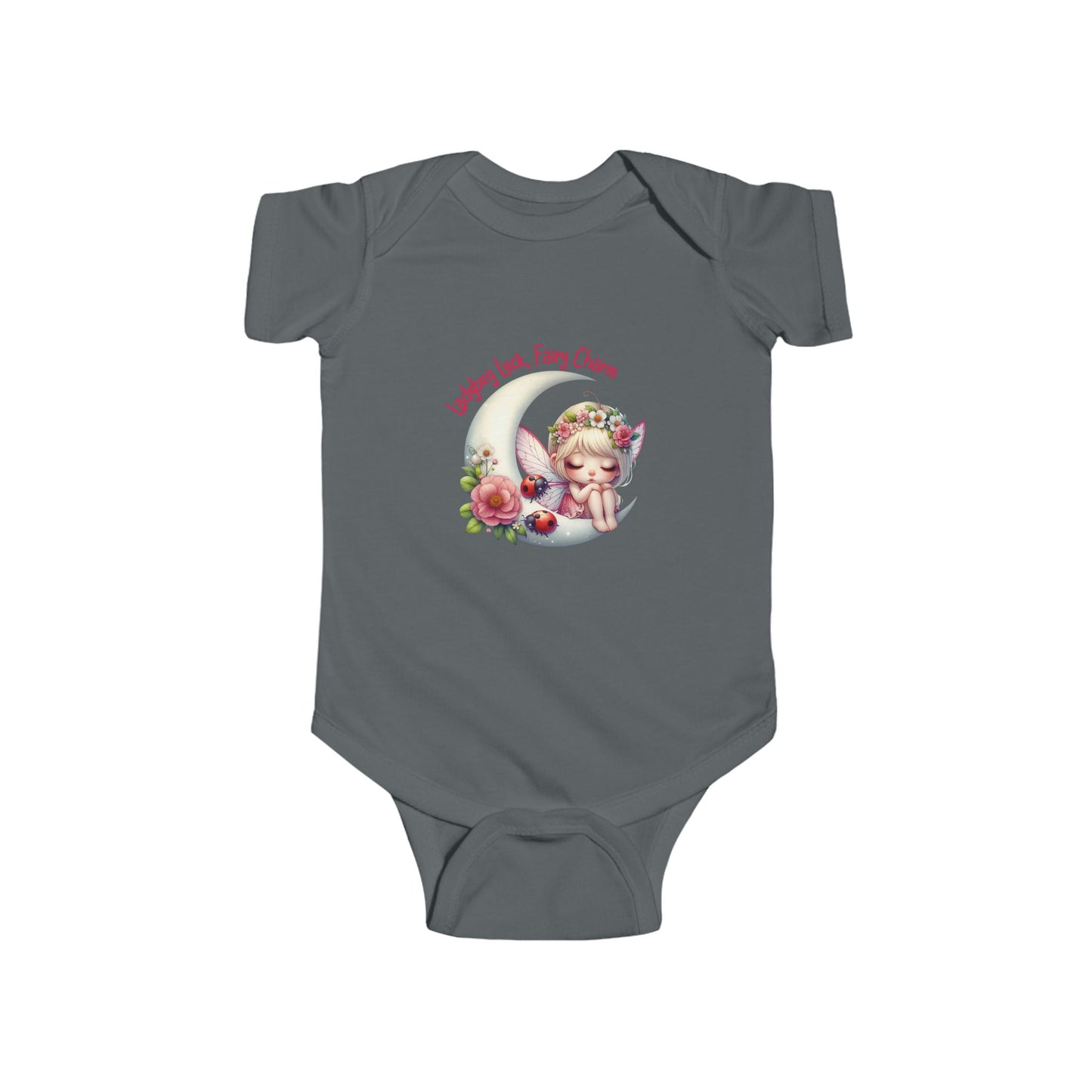 Ladybug Luck, Fairy Charm Infant Short Sleeve Onesie