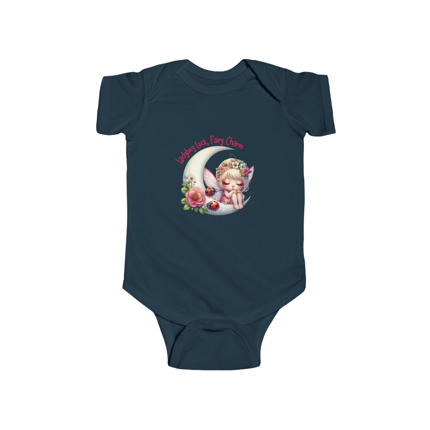 Ladybug Luck, Fairy Charm Infant Short Sleeve Onesie