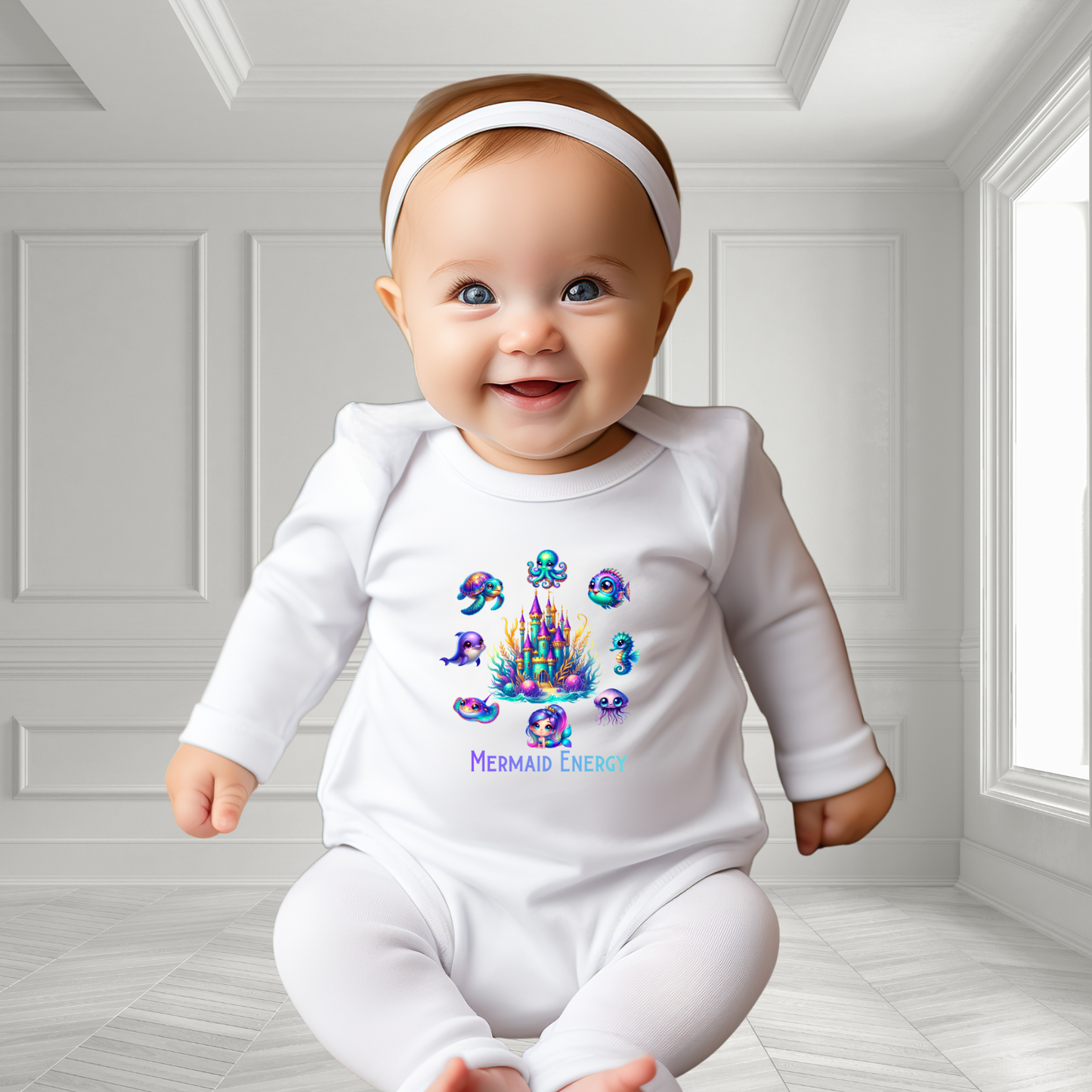 Mermaid Energy Infant Long Sleeve Onesie