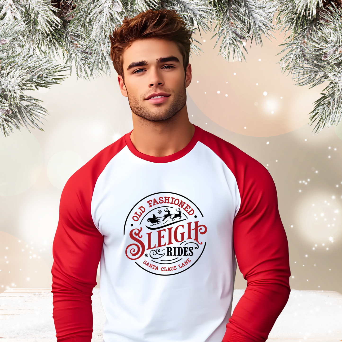 Old Fashioned Sleigh Rides Baseball Tee