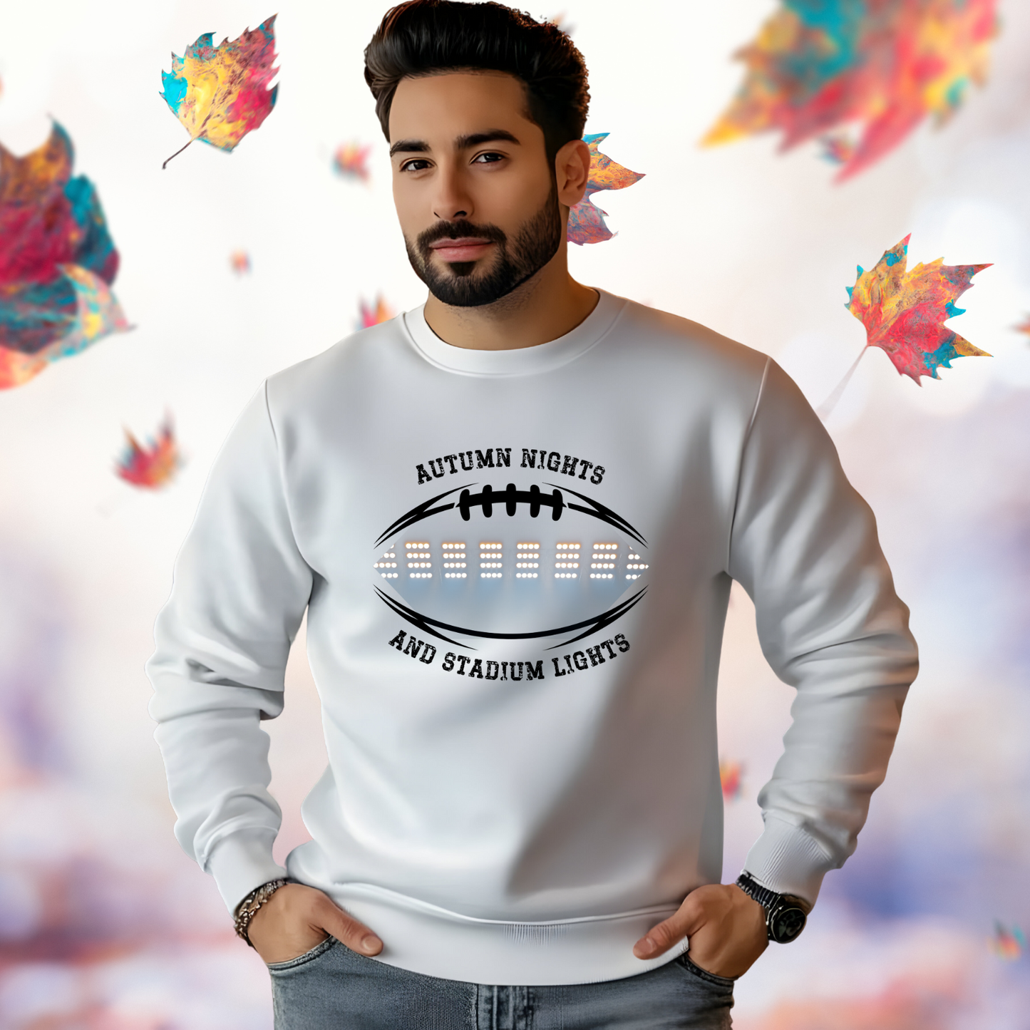 Autumn Nights & Stadium Lights Crewneck Sweatshirt