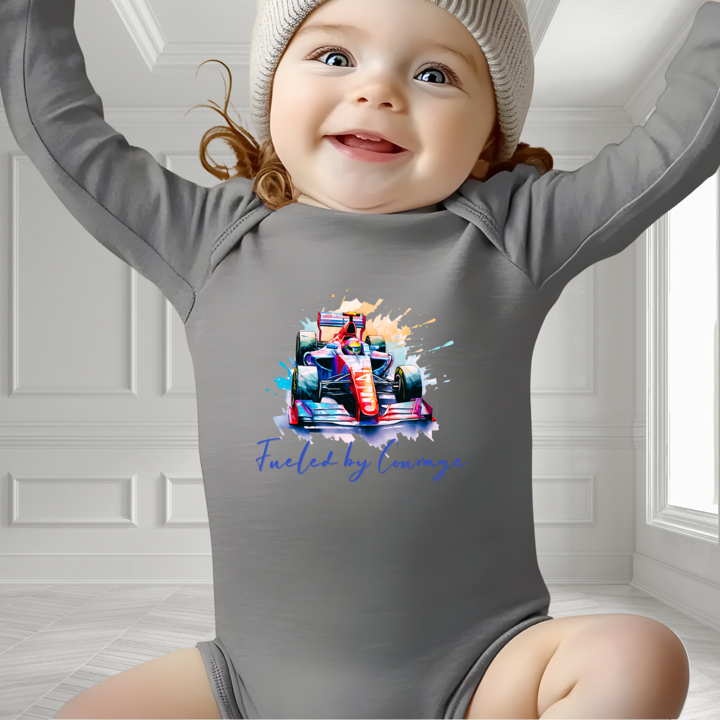 Fueled By Courage Infant Long Sleeve Onesie
