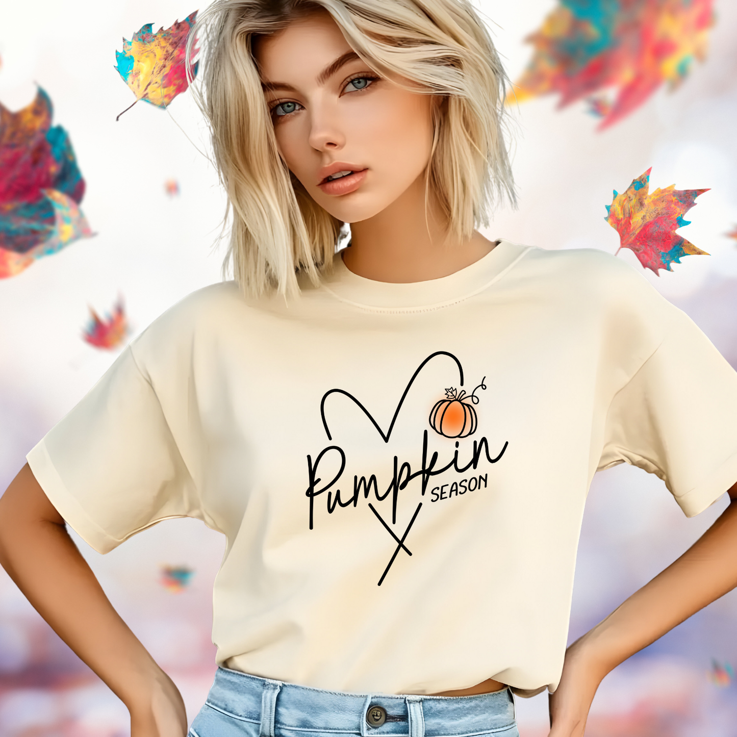Pumpkin Season Heart T-Shirt
