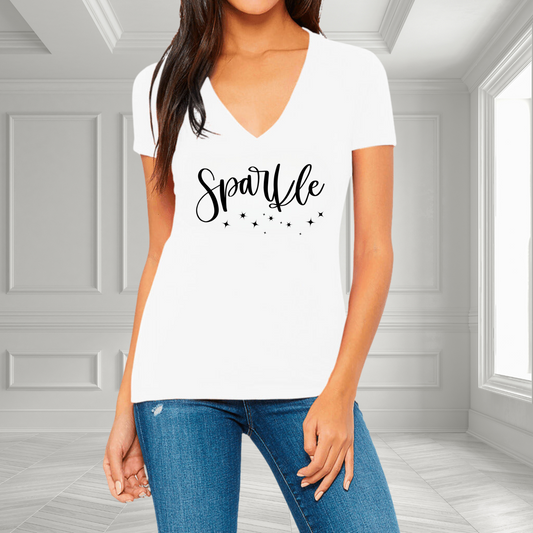 Sparkle V-Neck T-Shirt