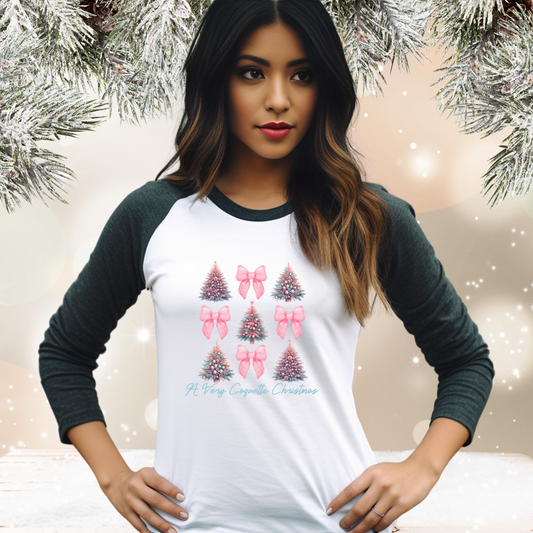 A Very Coquette Christmas Baseball Tee