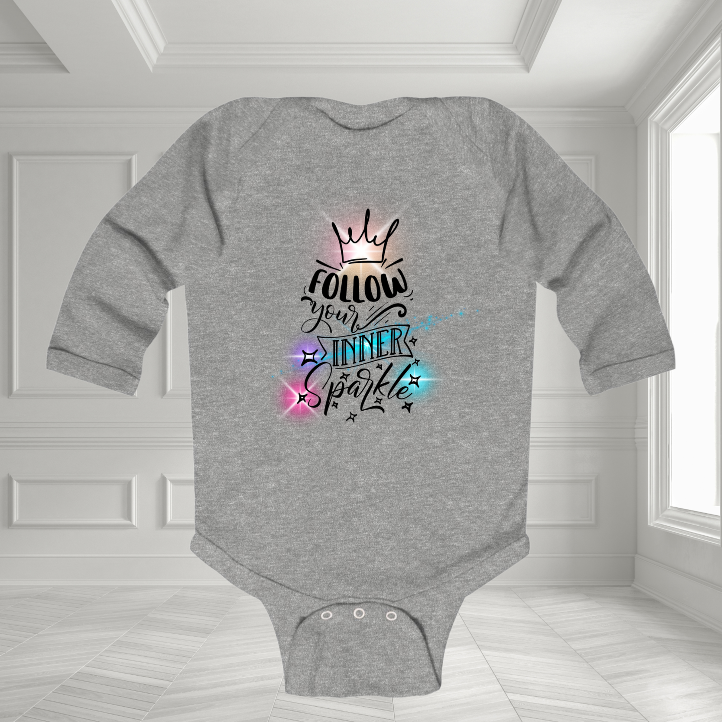 Follow Your Inner Sparkle Infant Long Sleeve Onesie