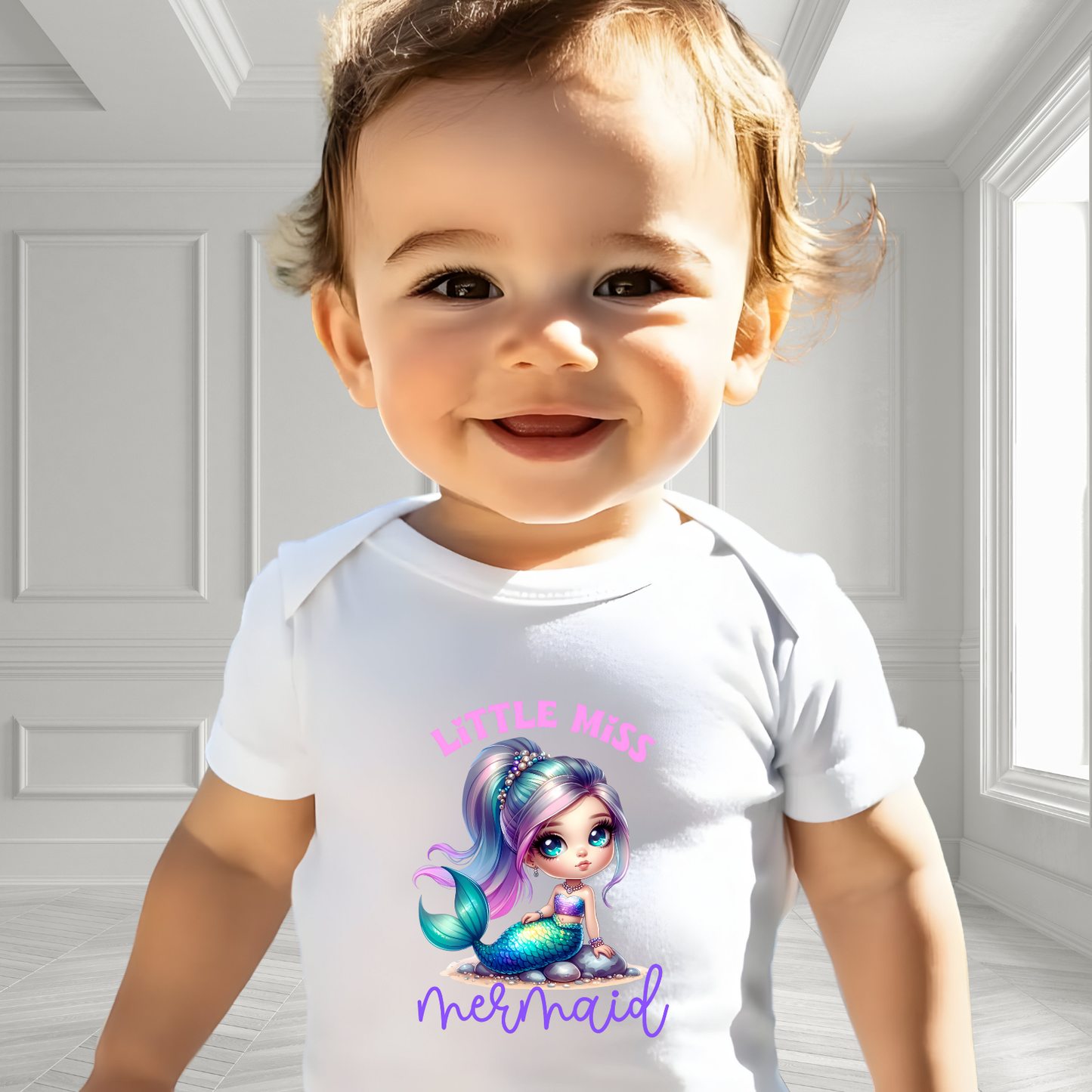 Little Miss Mermaid Infant Short Sleeve Onesie