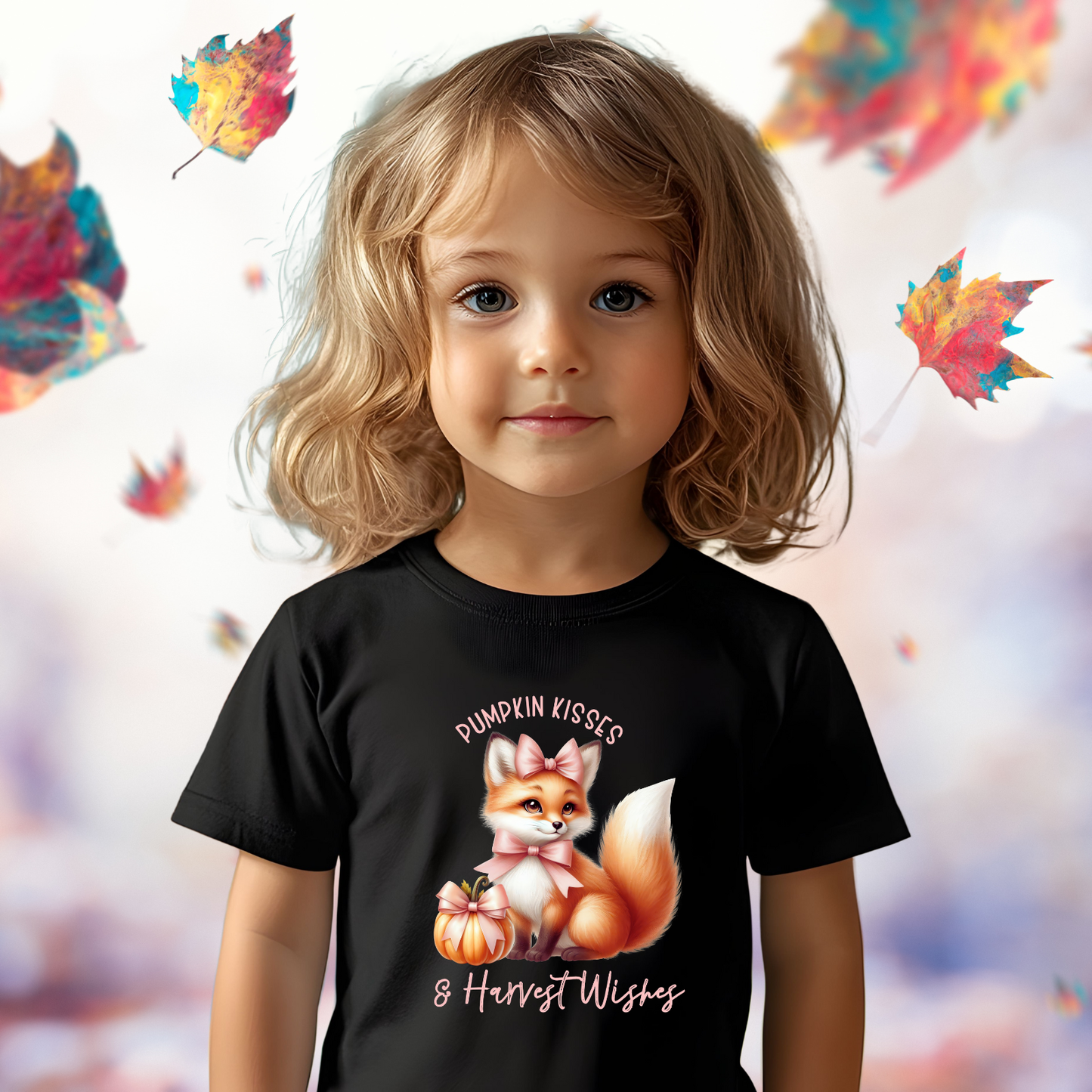 Pumpkin Kisses & Harvest Wishes Toddler T-Shirt
