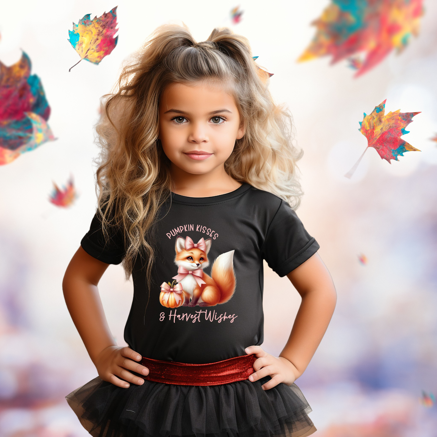 Pumpkin Kisses & Harvest Wishes Kid’s T-Shirt