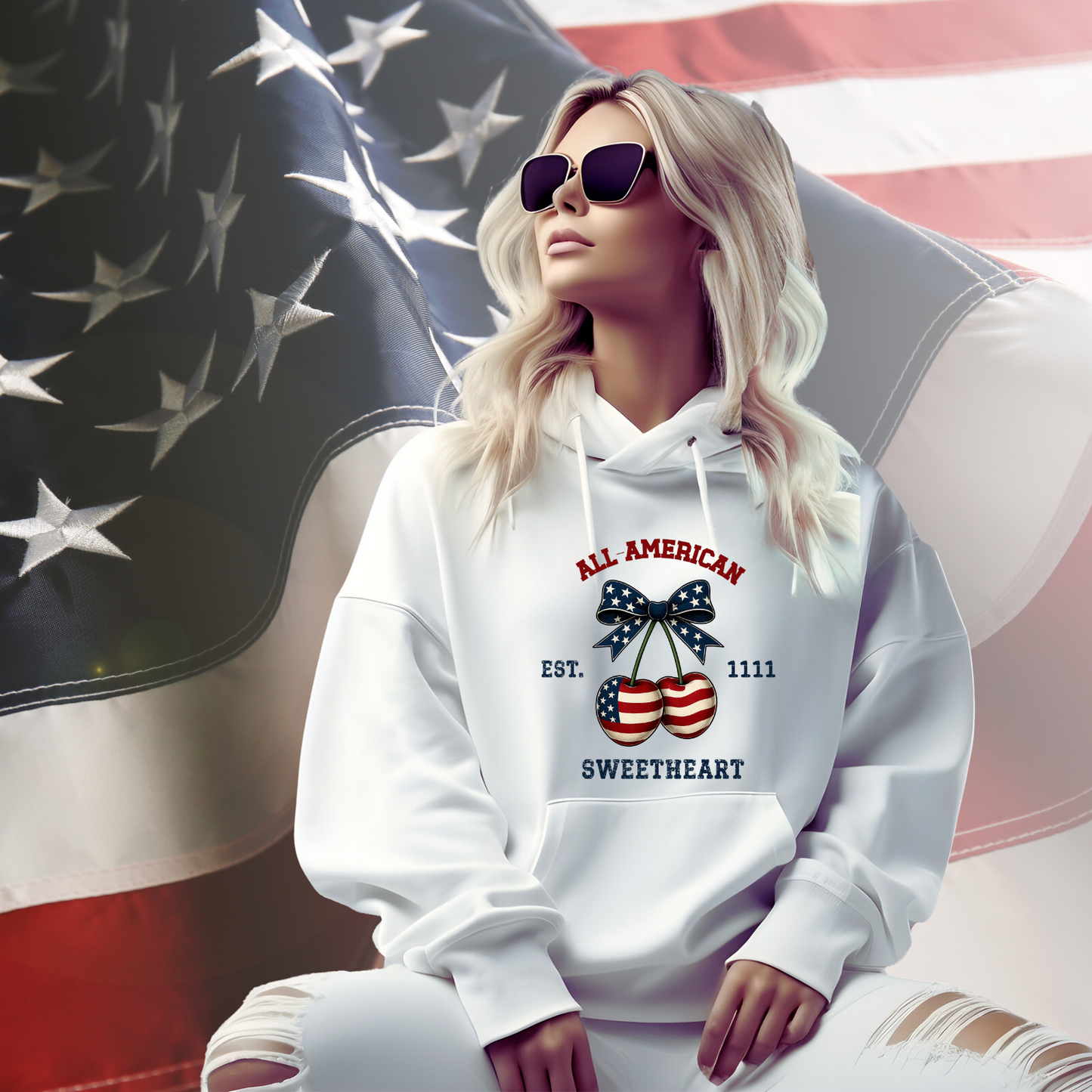 All-American Sweetheart Pullover Hoodie