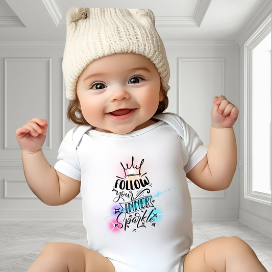 Follow Your Inner Sparkle Infant Short Sleeve Onesie
