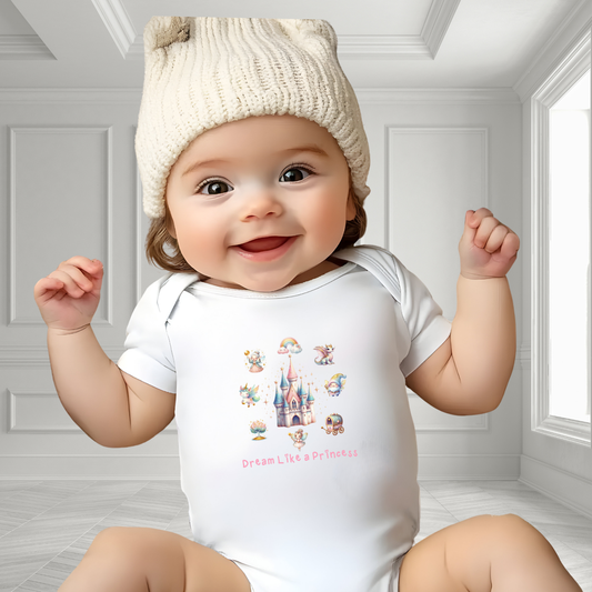 Dream Like A Princess Infant Short Sleeve Onesie