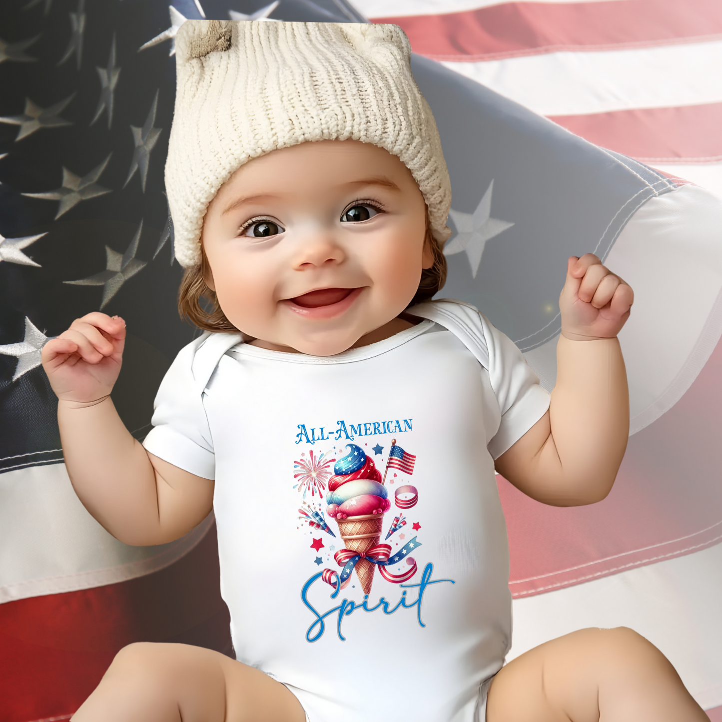 All-American Spirit Infant Short Sleeve Onesie